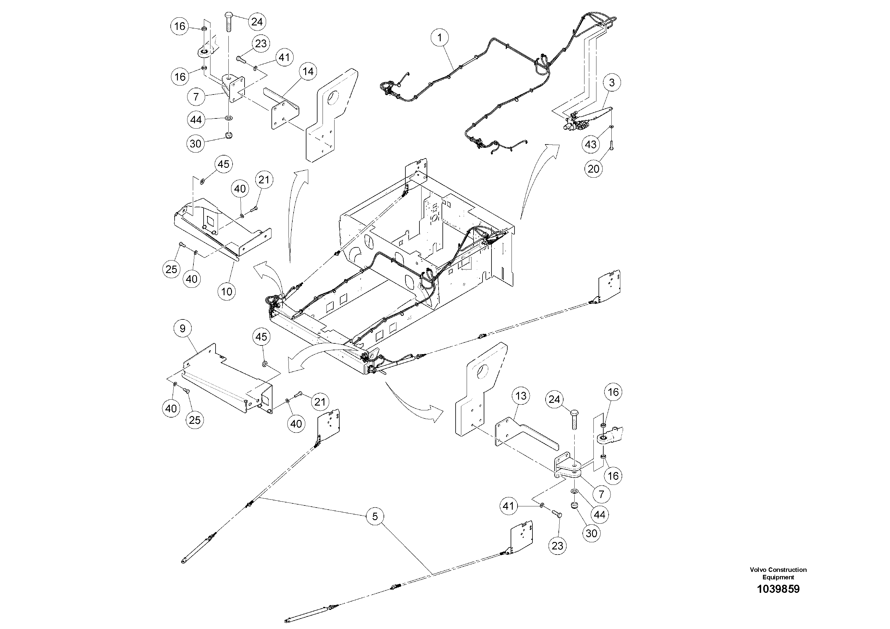 Схема запчастей Volvo ABG5770 - 95713 Screed tensioning device ABG5770 S/N 20740 -