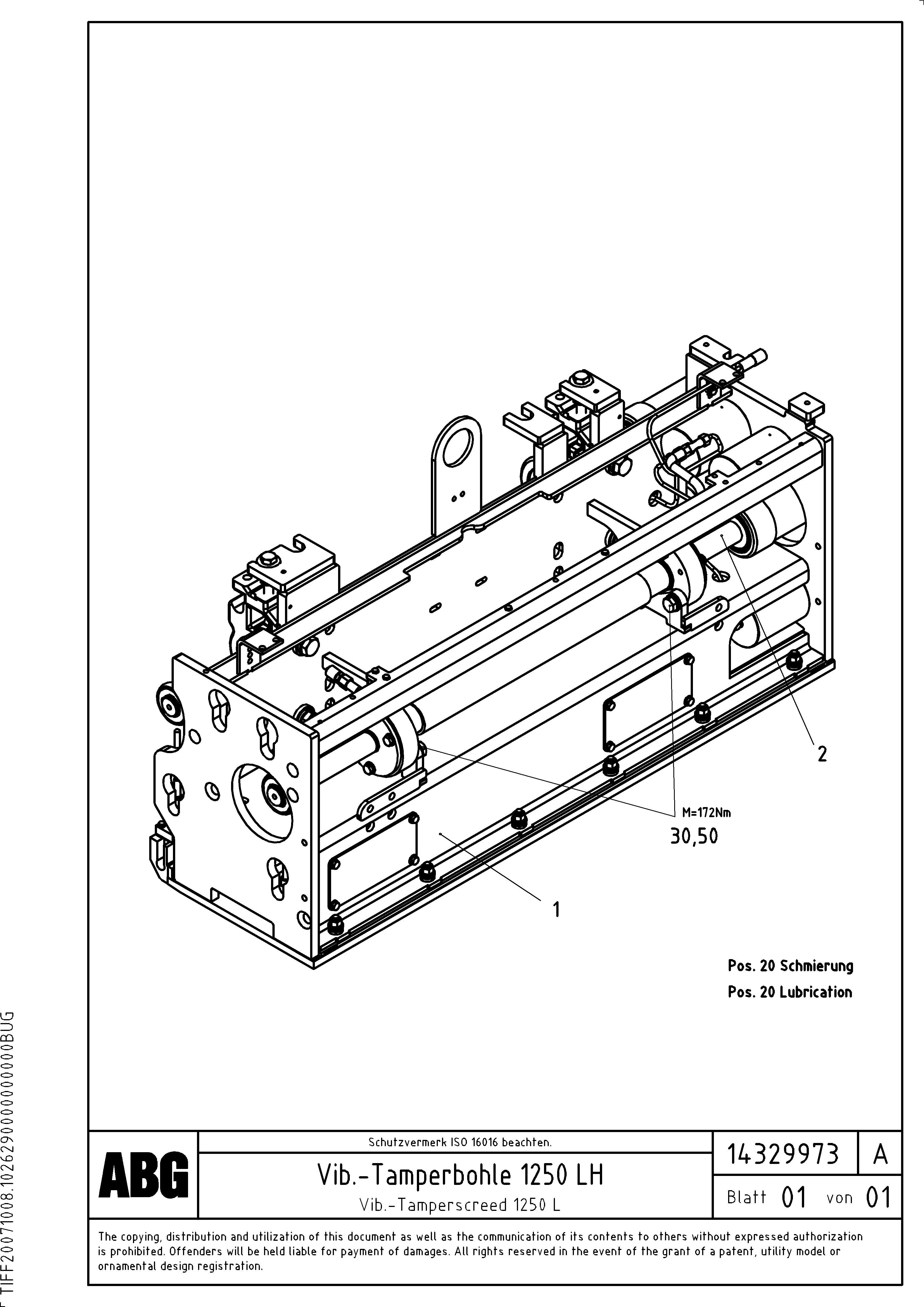 Схема запчастей Volvo ABG5770 - 74674 Vibratory -tamper screed for extension VB 78 ETC ATT. SCREED 2,5 - 9,0 M ABG5770, ABG5870, ABG6870