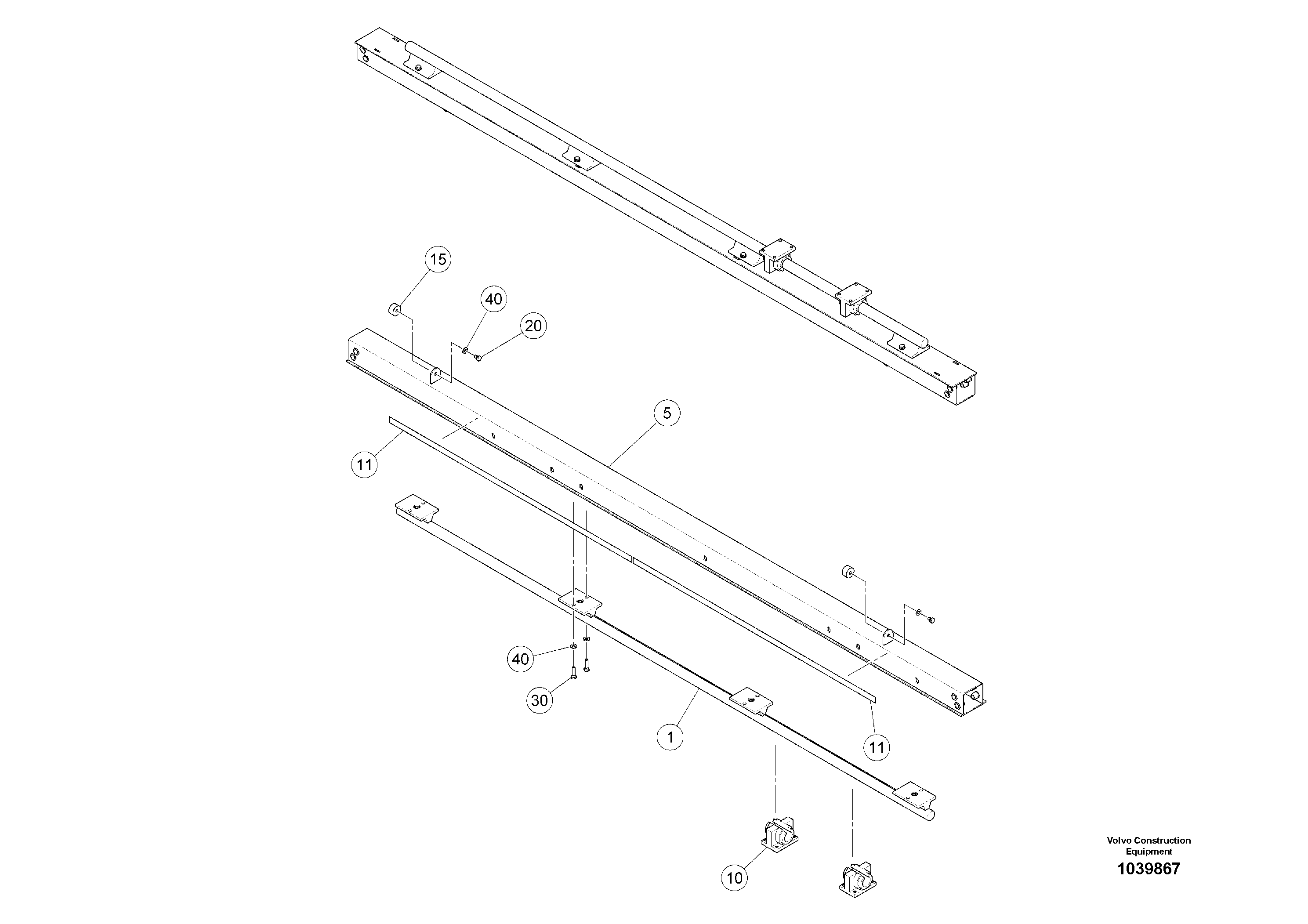 Схема запчастей Volvo ABG5770 - 94801 cross beam ABG5770 S/N 20740 -