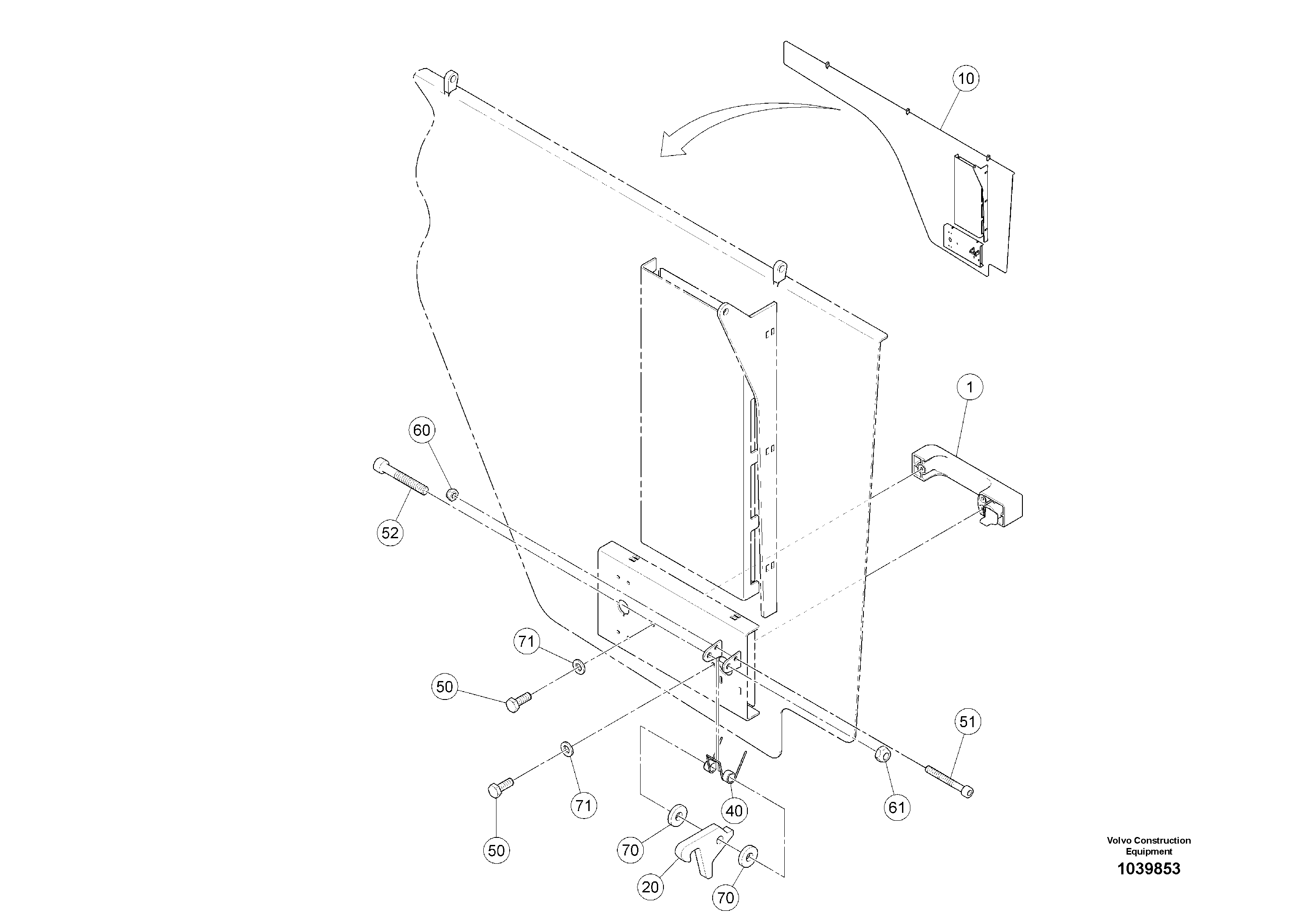Схема запчастей Volvo ABG5770 - 91825 Side hatch ABG5770 S/N 20740 -