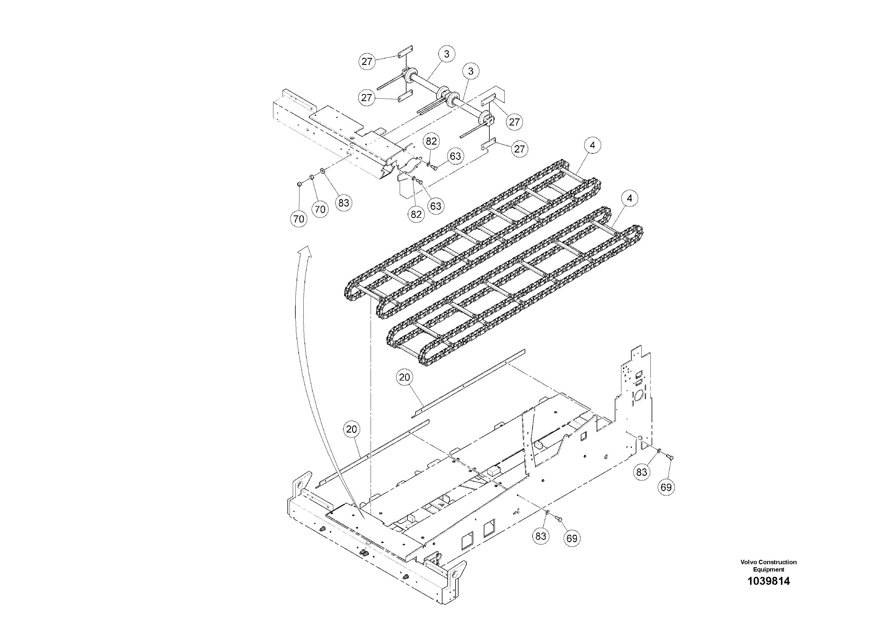 Схема запчастей Volvo ABG5770 - 95175 conveyor ABG5770 S/N 20740 -