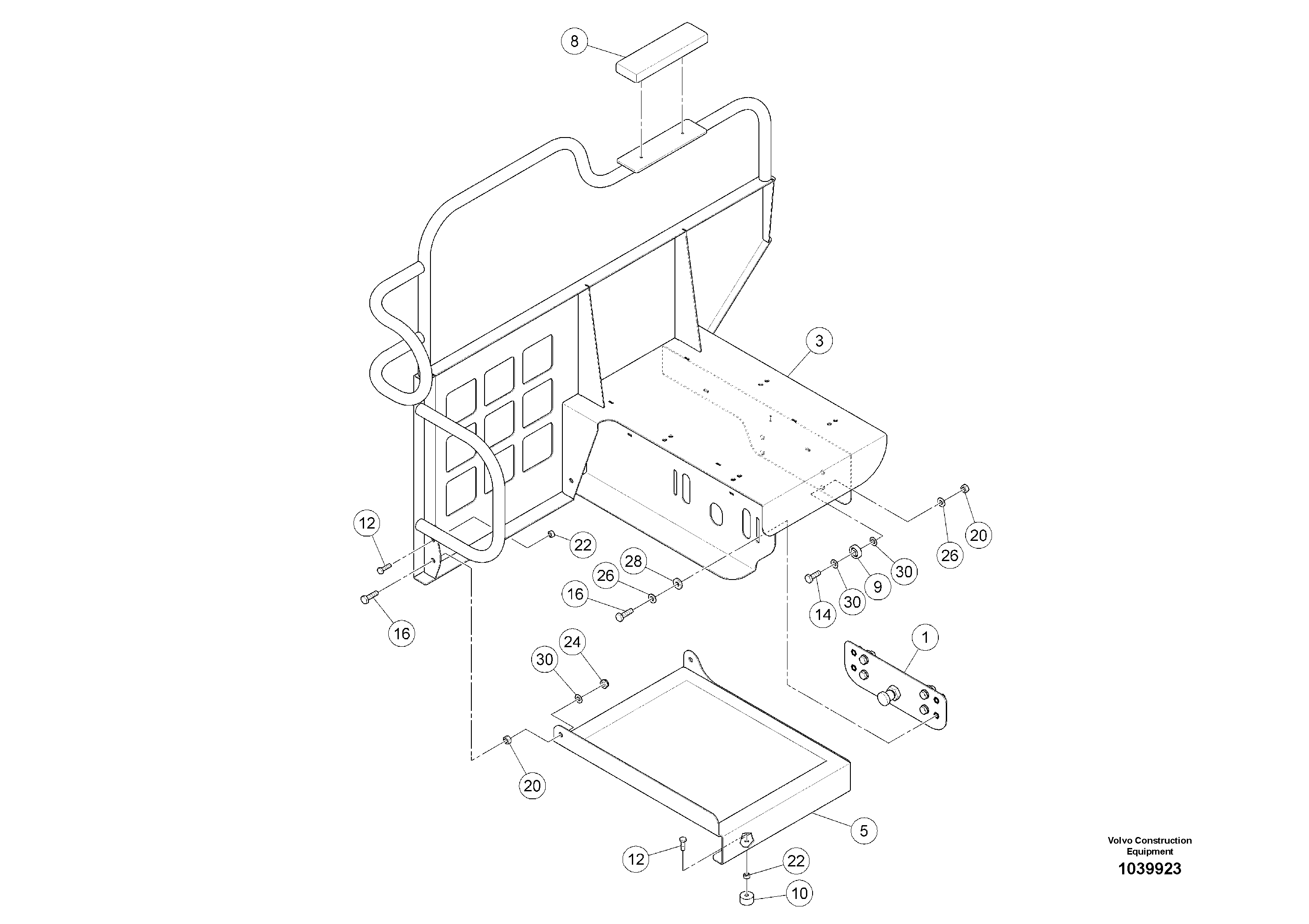Схема запчастей Volvo ABG5770 - 93178 Seat Console ABG5770 S/N 20740 -