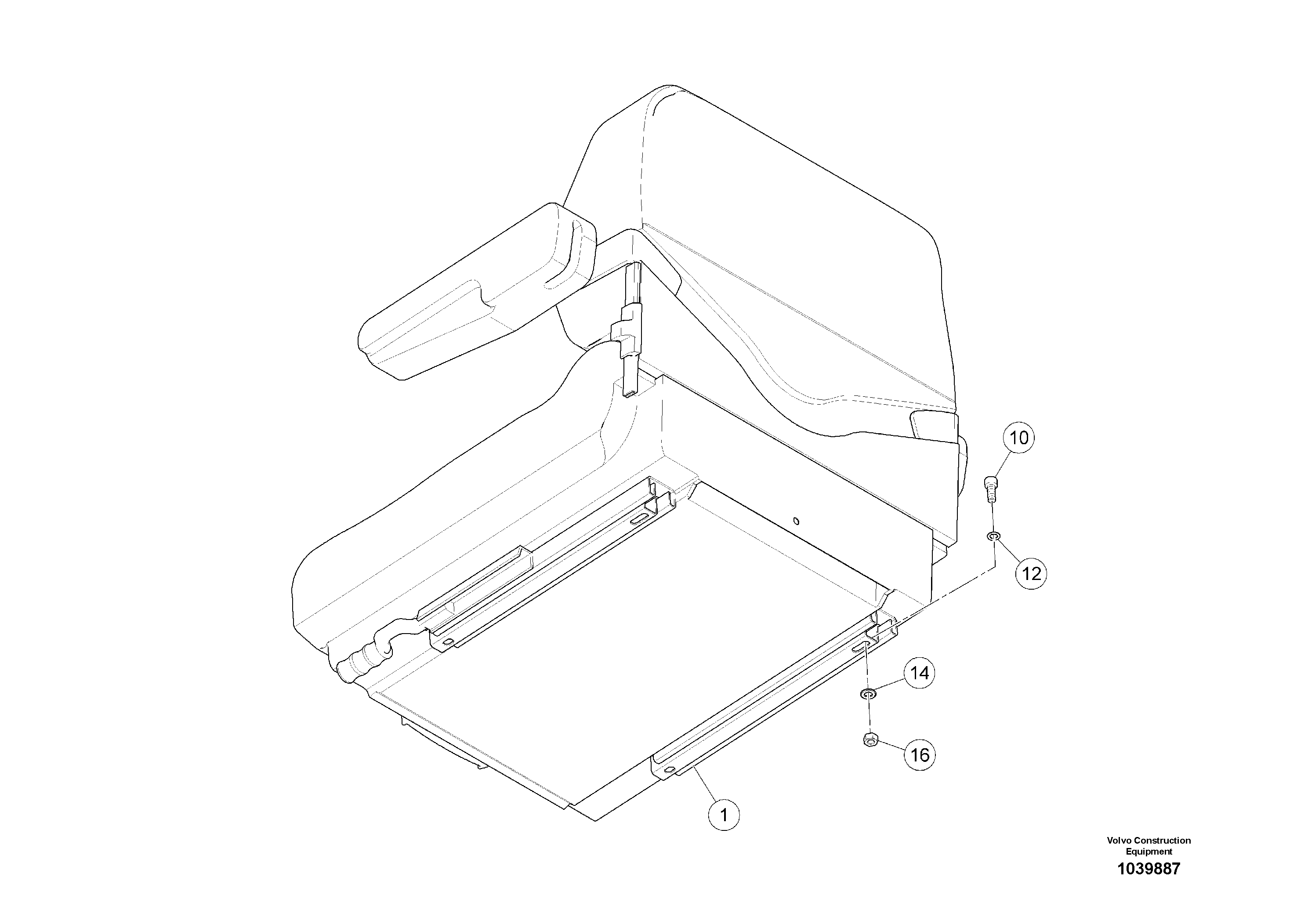 Схема запчастей Volvo ABG5770 - 95913 Standard seat ABG5770 S/N 20740 -