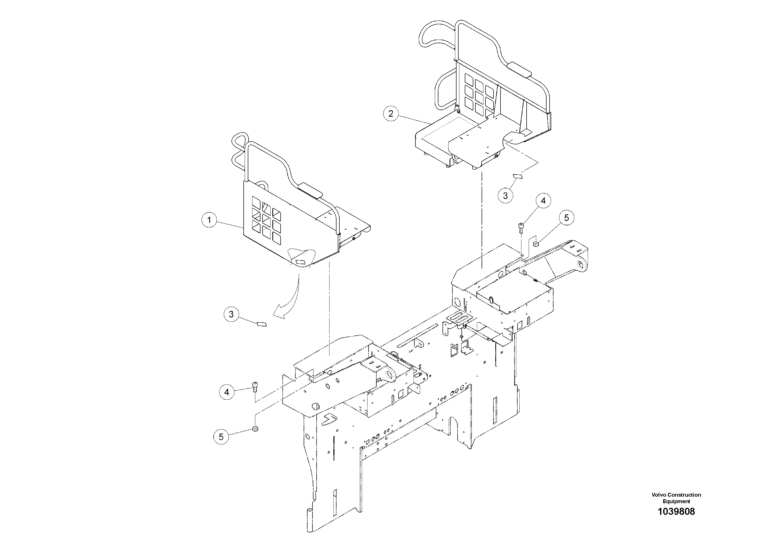 Схема запчастей Volvo ABG5770 - 96894 seat consoles ABG5770 S/N 20740 -
