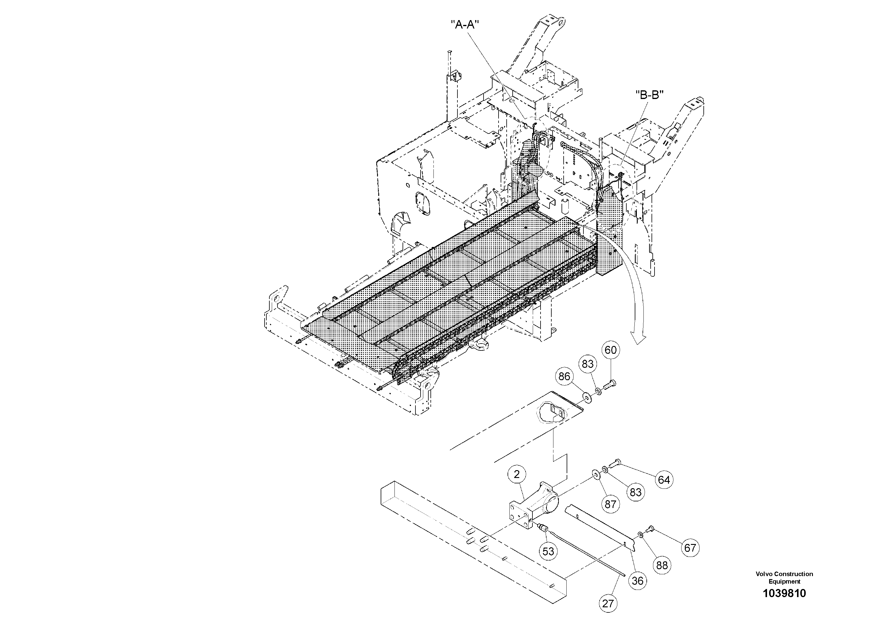 Схема запчастей Volvo ABG5770 - 99652 conveyor ABG5770 S/N 20740 -
