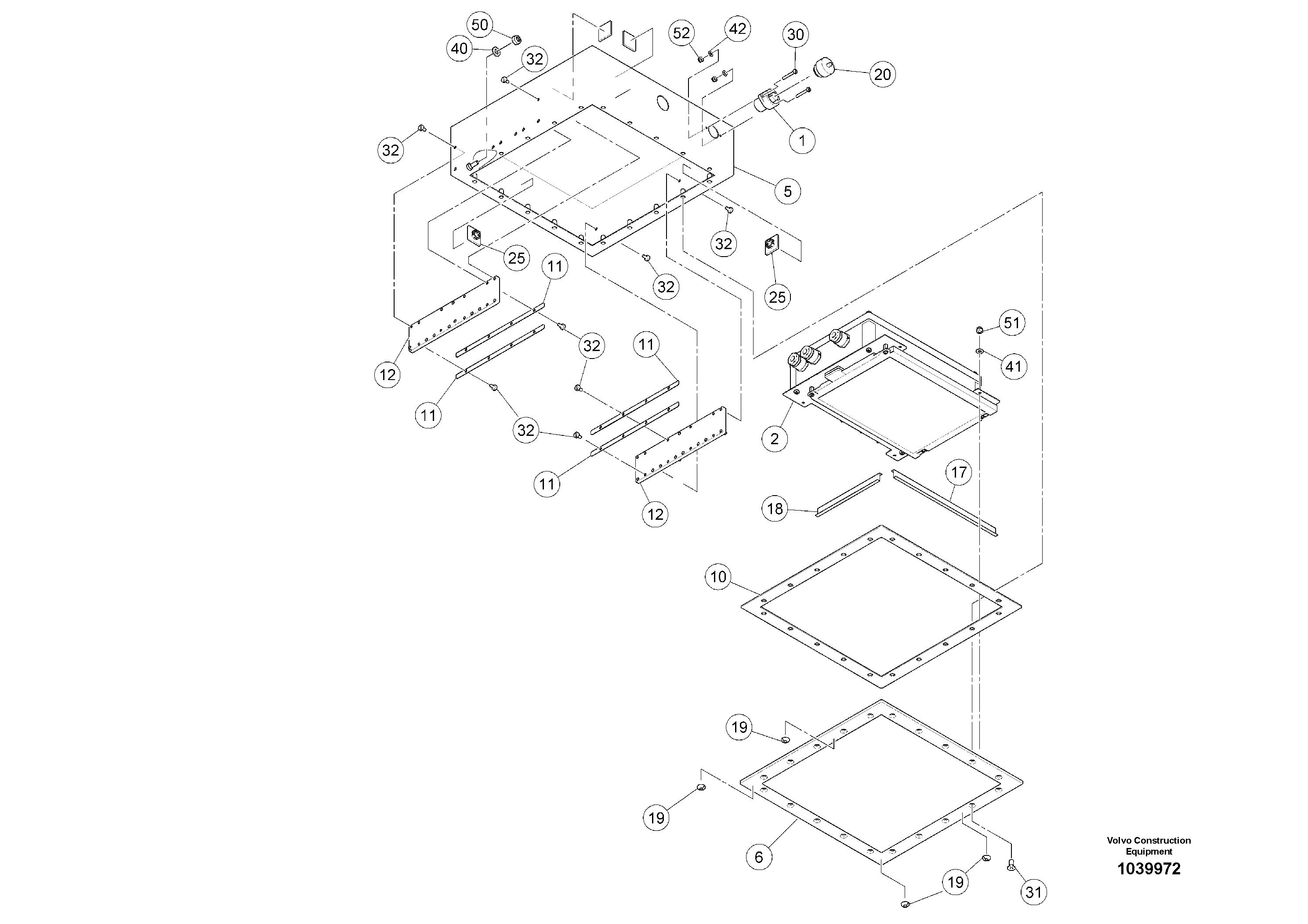 Схема запчастей Volvo ABG5770 - 92867 Display housing kit ABG5770 S/N 20740 -