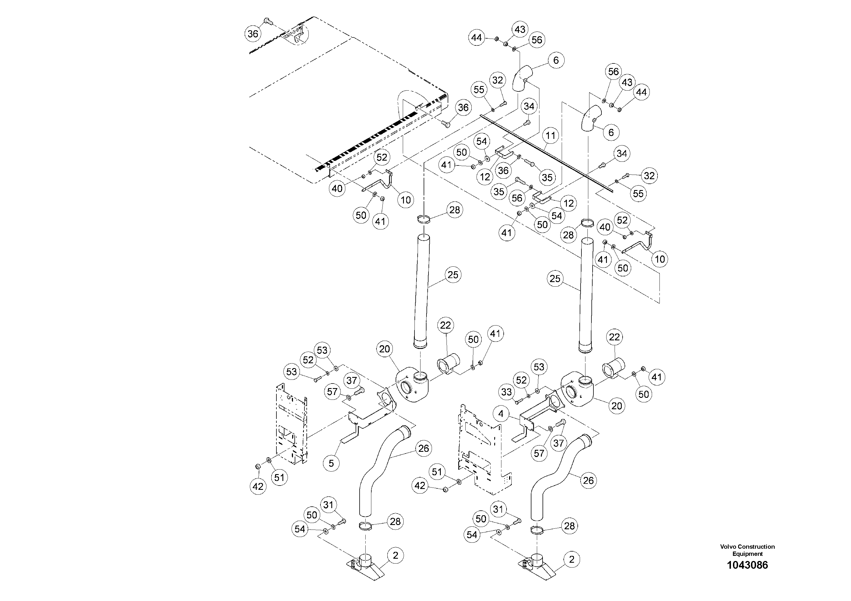 Схема запчастей Volvo ABG5770 - 95729 Fumes Recovery System ABG5770 S/N 20740 -