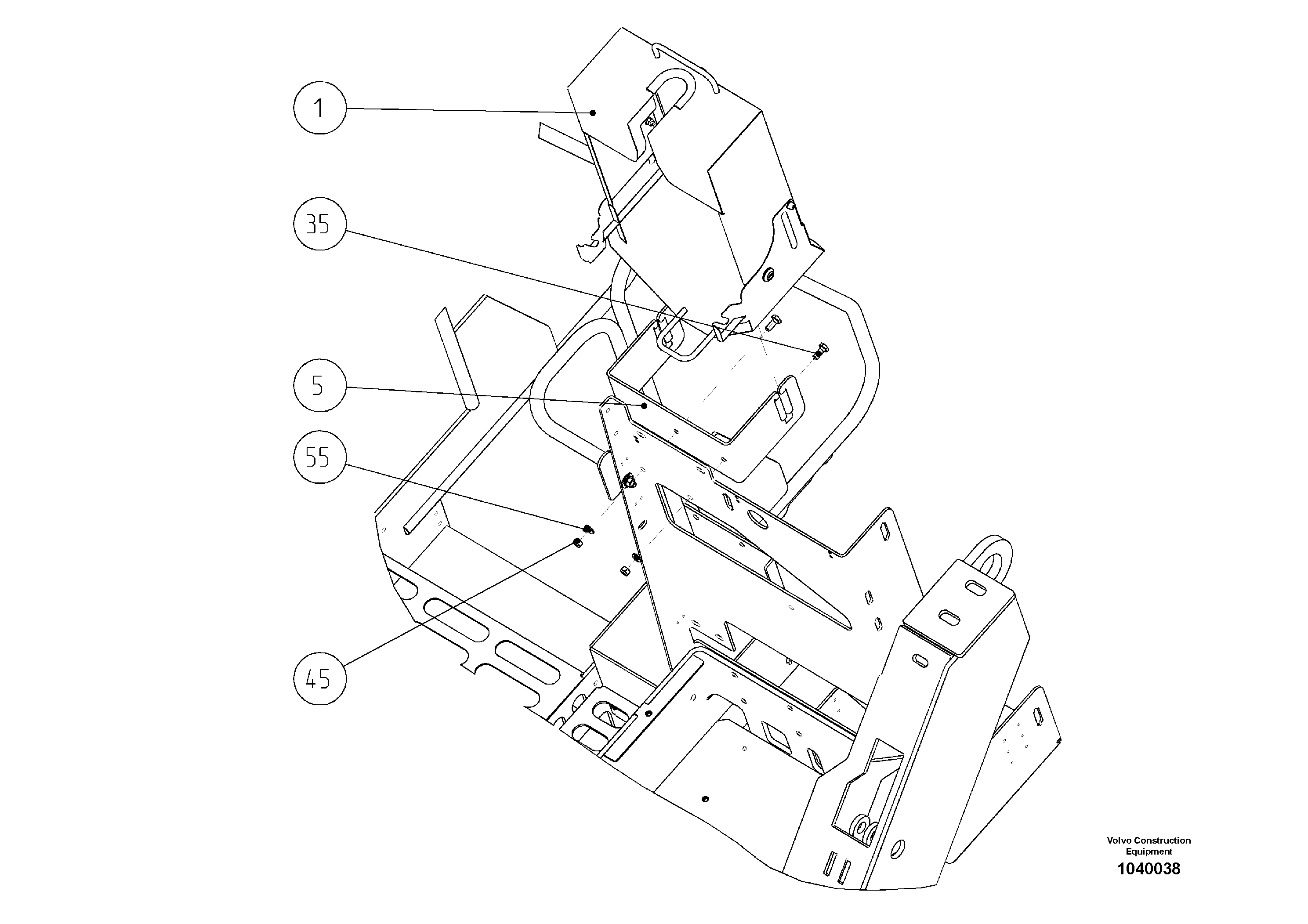 Схема запчастей Volvo ABG5770 - 94095 Cover kit ABG5770 S/N 20740 -