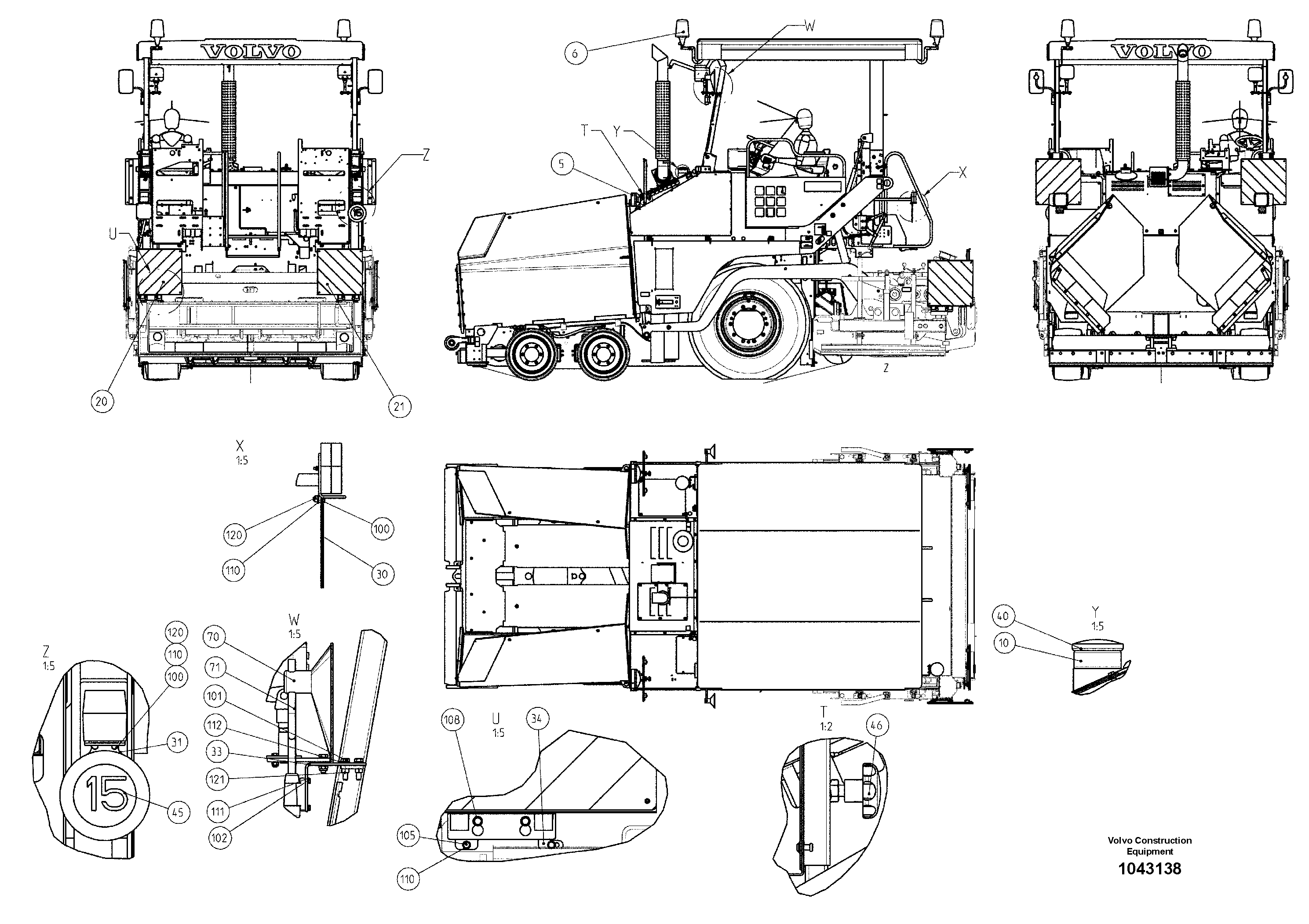 Схема запчастей Volvo ABG5770 - 92079 Homologation ABG5770 S/N 20740 -