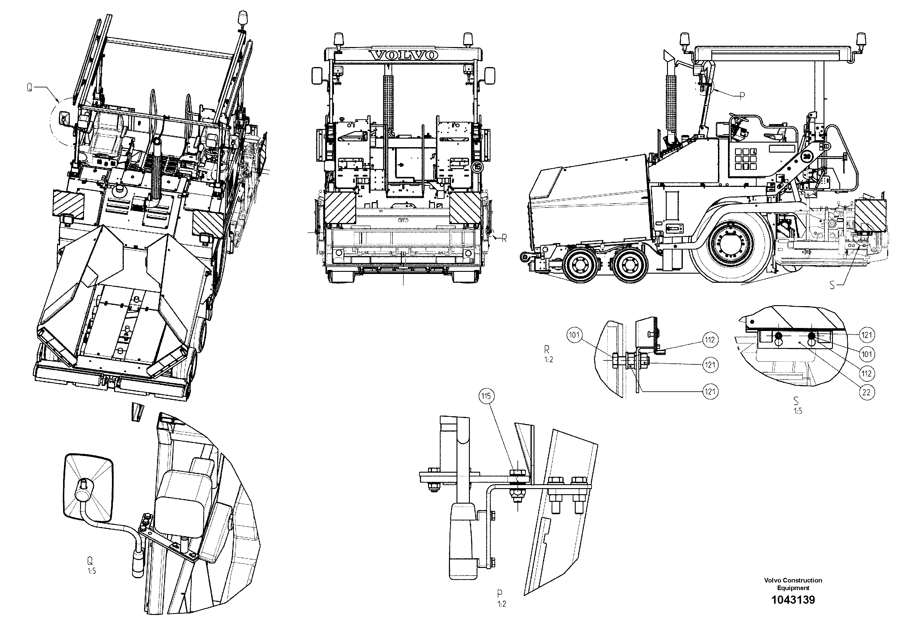 Схема запчастей Volvo ABG5770 - 95124 Homologation ABG5770 S/N 20740 -