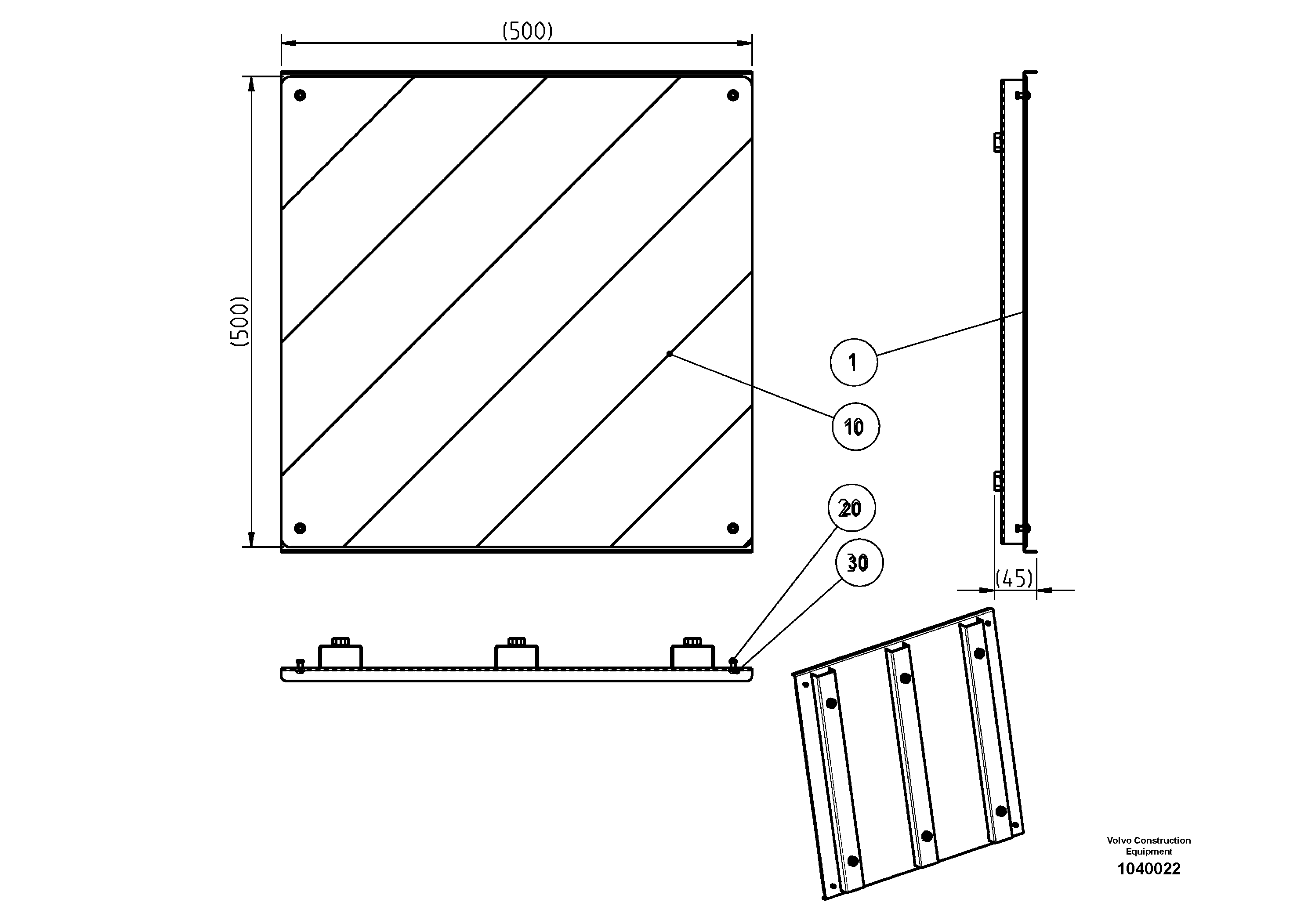 Схема запчастей Volvo ABG5770 - 93643 Warning Plate ABG5770 S/N 20740 -