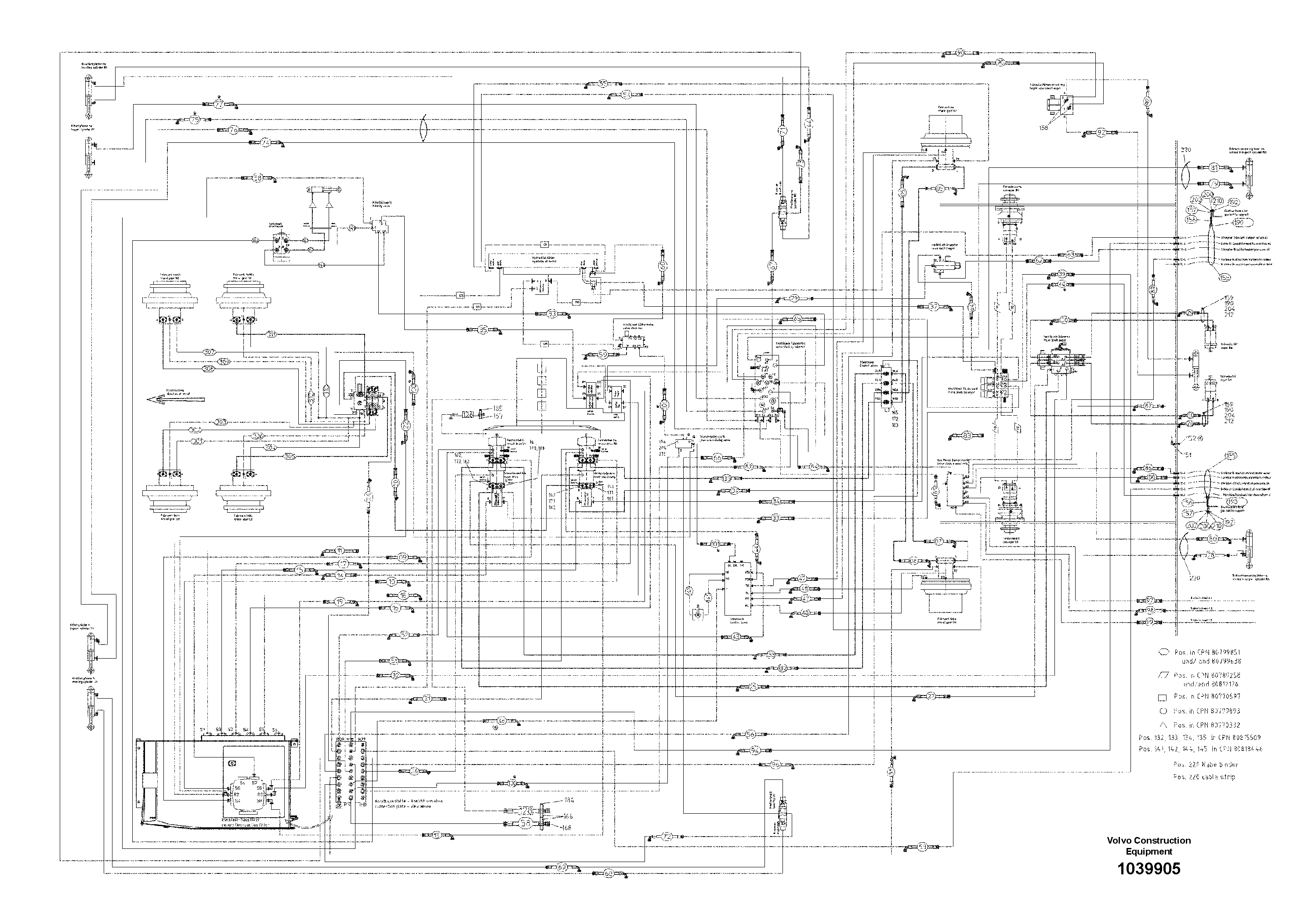 Схема запчастей Volvo ABG5770 - 103642 Hydraulic Lines 6870 ABG5770 S/N 20740 -