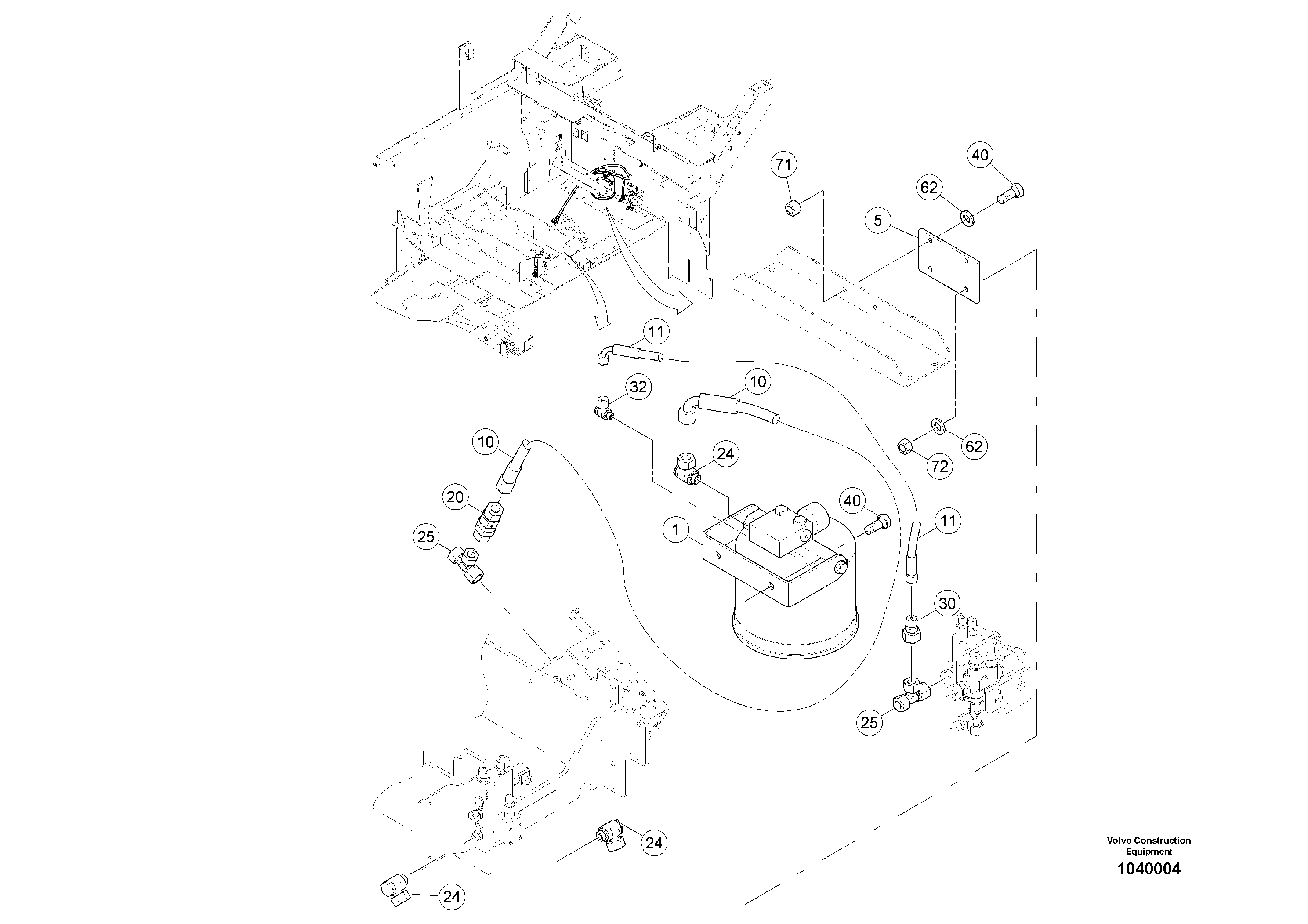 Схема запчастей Volvo ABG5770 - 94103 Partial Flow Filter ABG5770 S/N 20740 -