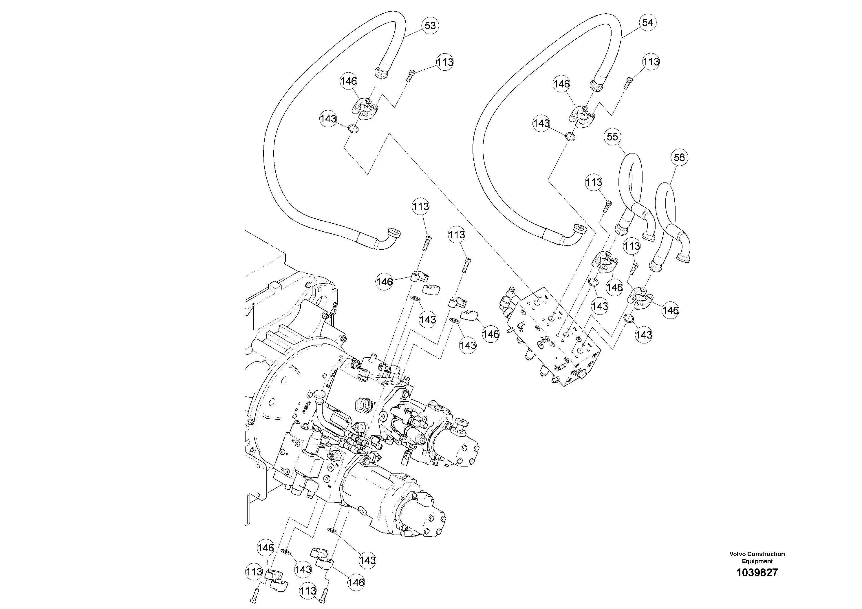 Схема запчастей Volvo ABG5770 - 94785 Basic Engine ABG5770 S/N 20740 -