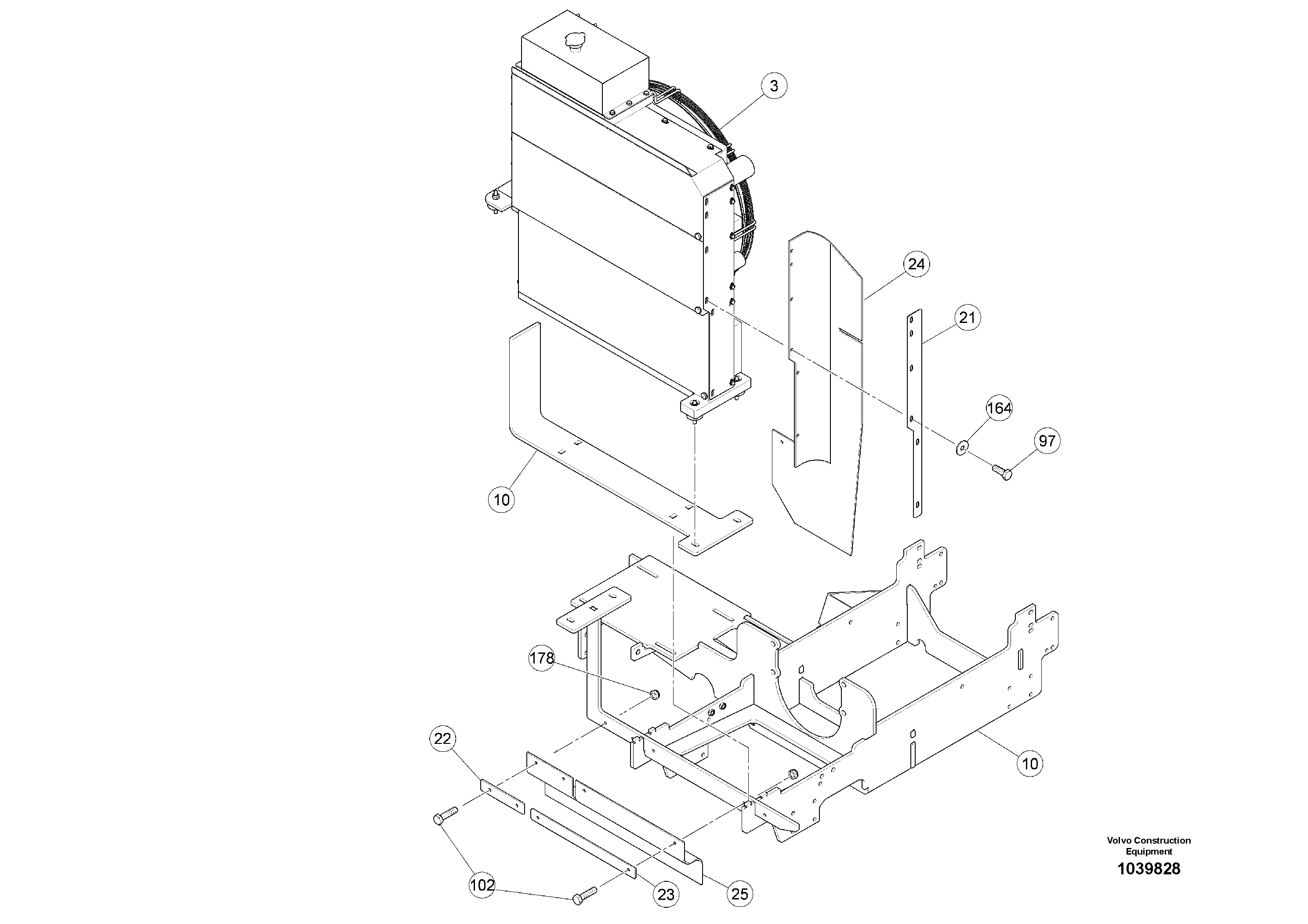 Схема запчастей Volvo ABG5770 - 94825 Basic Engine ABG5770 S/N 20740 -