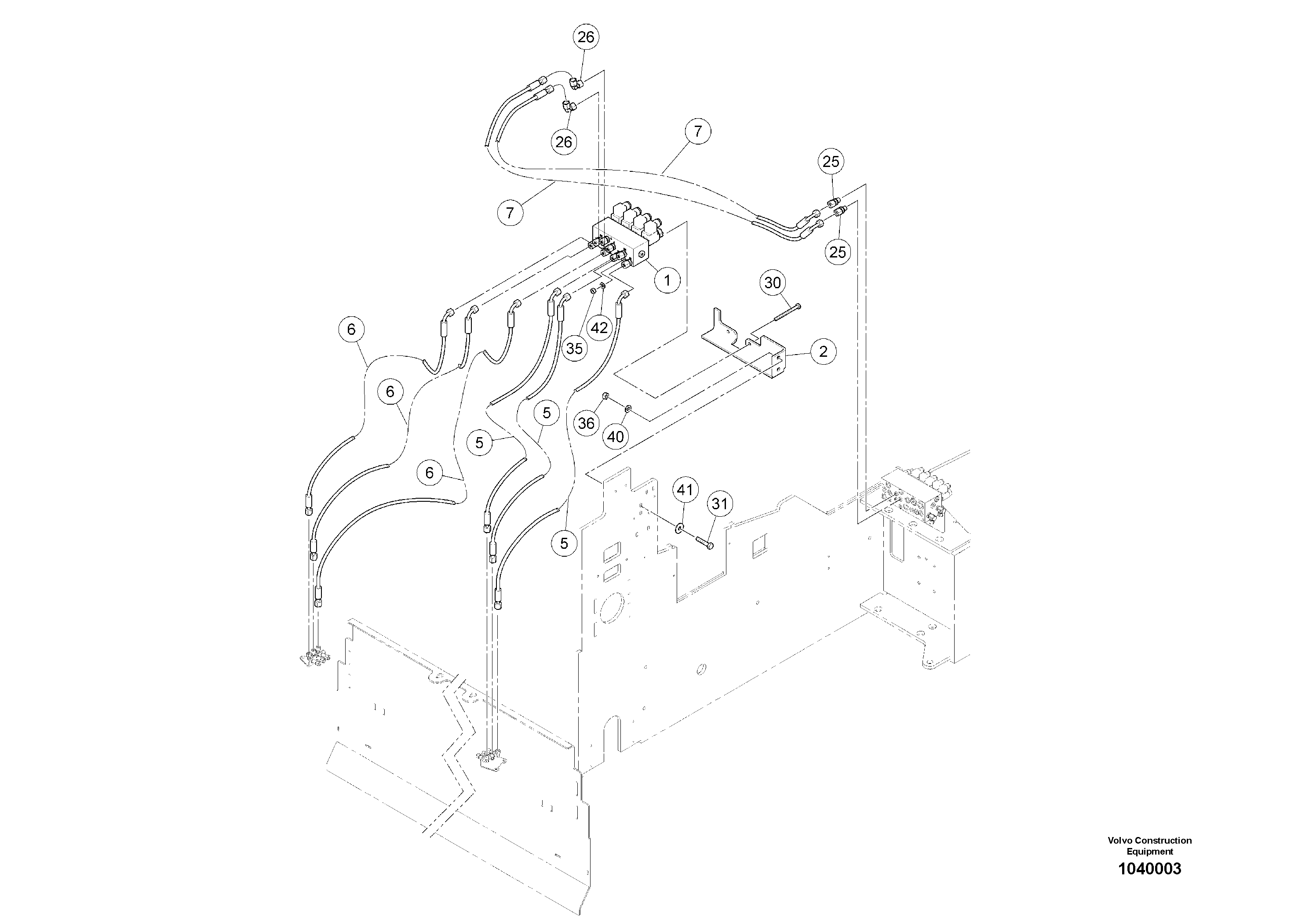 Схема запчастей Volvo ABG5770 - 99664 Hydraulic height adjustment ABG5770 S/N 20740 -