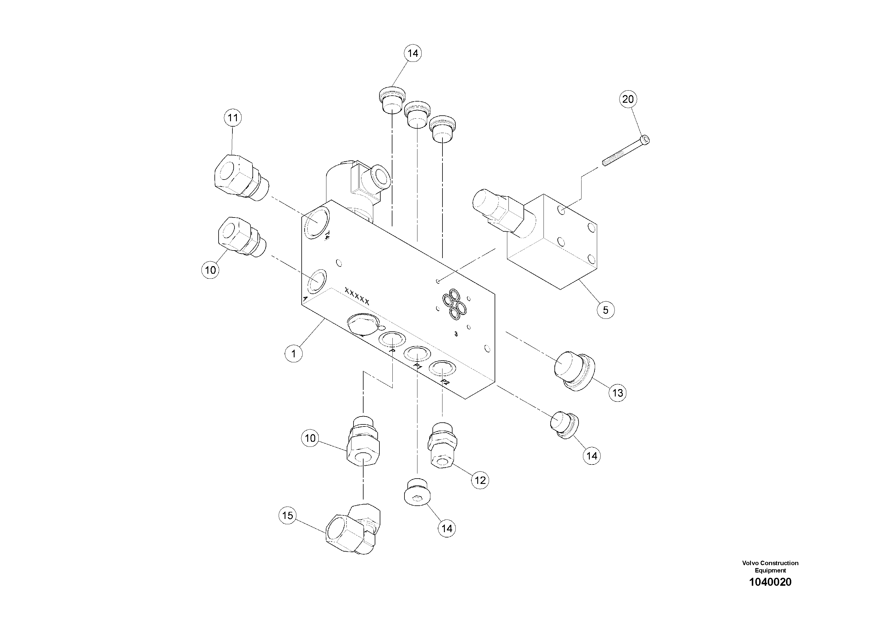 Схема запчастей Volvo ABG5770 - 92360 Valve Block Fan ABG5770 S/N 20740 -