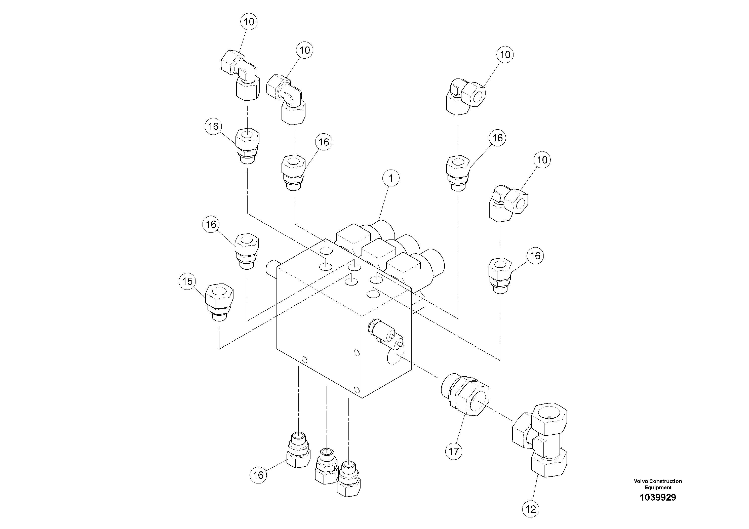 Схема запчастей Volvo ABG5770 - 92840 Valve block vibration ABG5770 S/N 20740 -