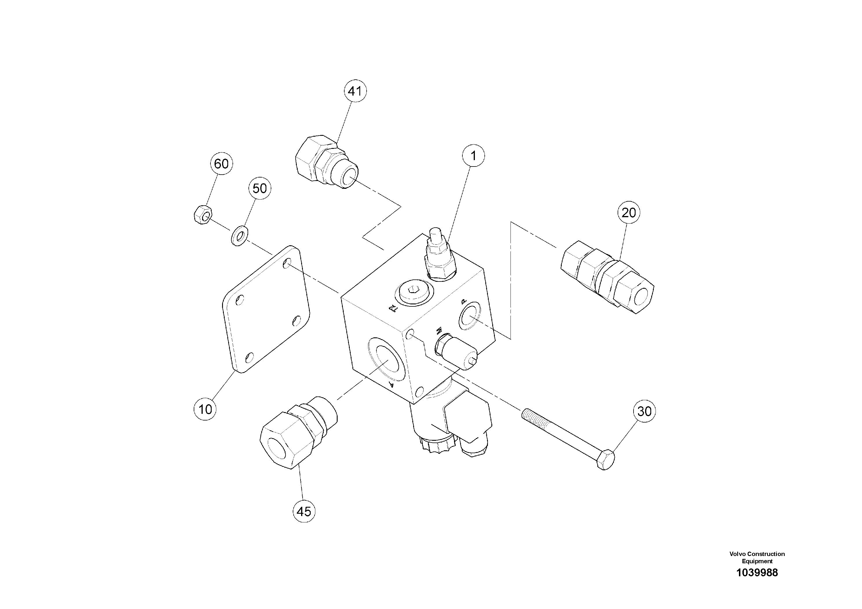 Схема запчастей Volvo ABG5770 - 93188 Pre-assembly Hydraulic Valve ABG5770 S/N 20740 -