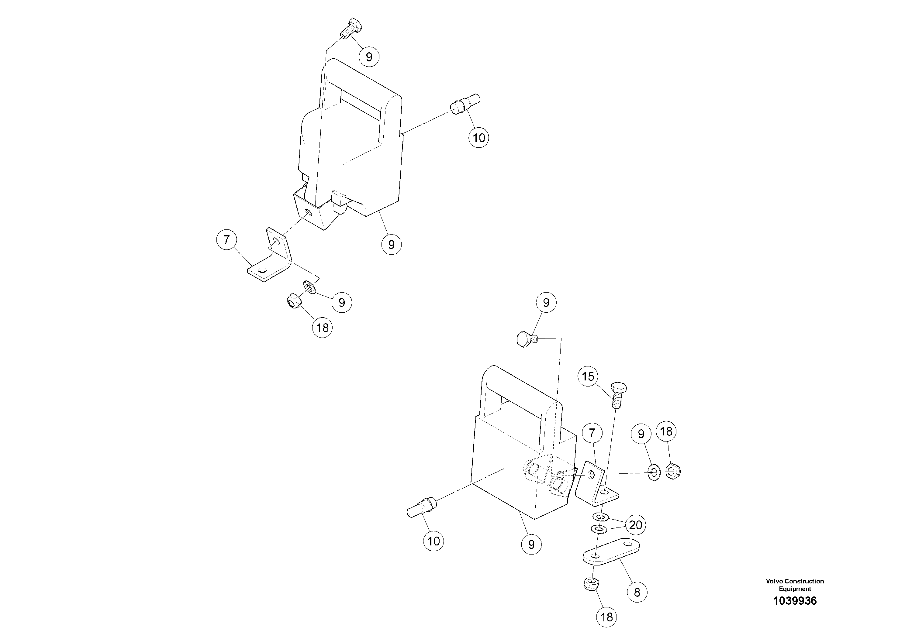 Схема запчастей Volvo ABG5770 - 93918 4 Work lights ABG5770 S/N 20740 -