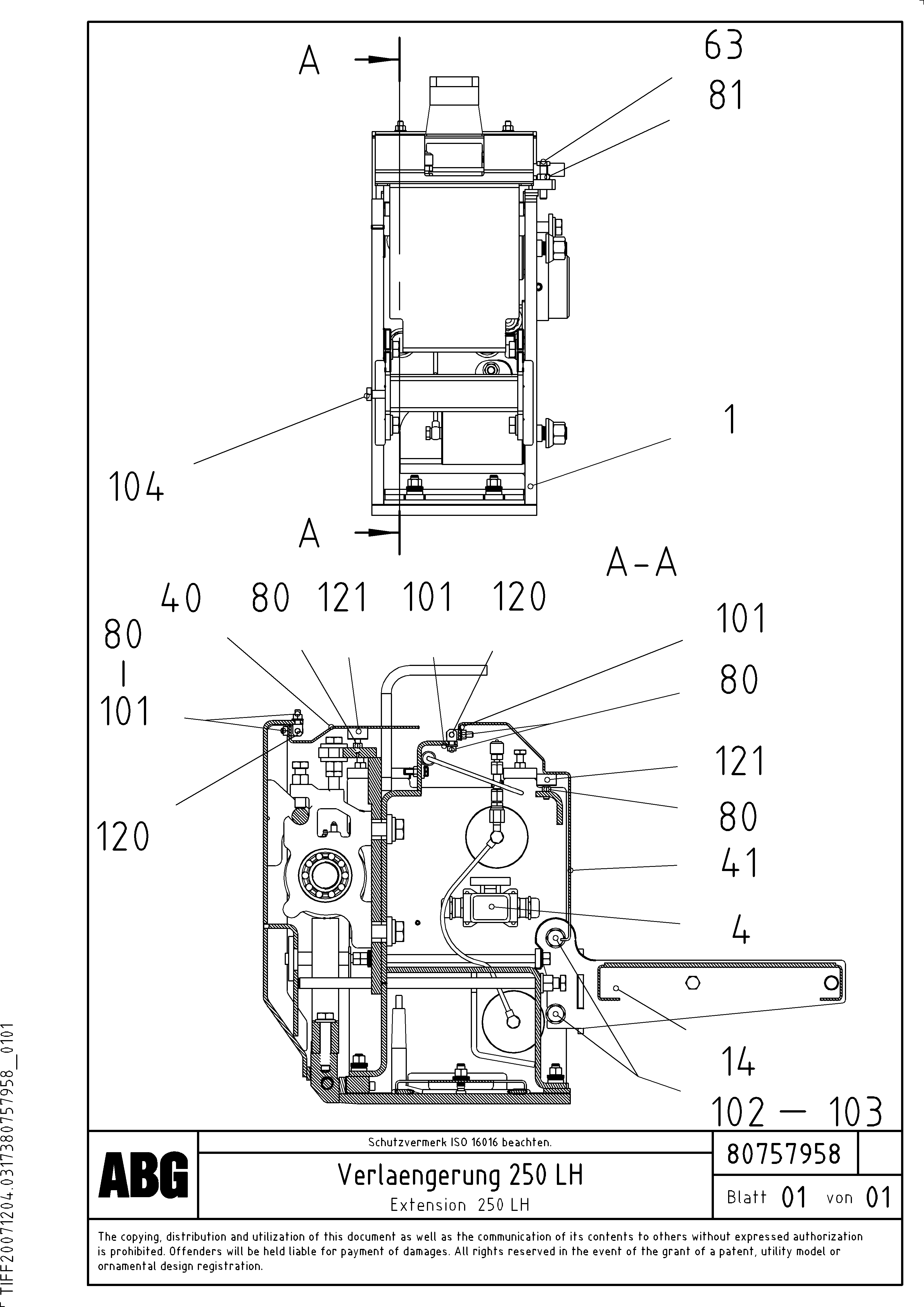 Схема запчастей Volvo ABG5770 - 73230 Extension VB 78 ETC ATT. SCREED 2,5 - 9,0 M ABG5770, ABG5870, ABG6870