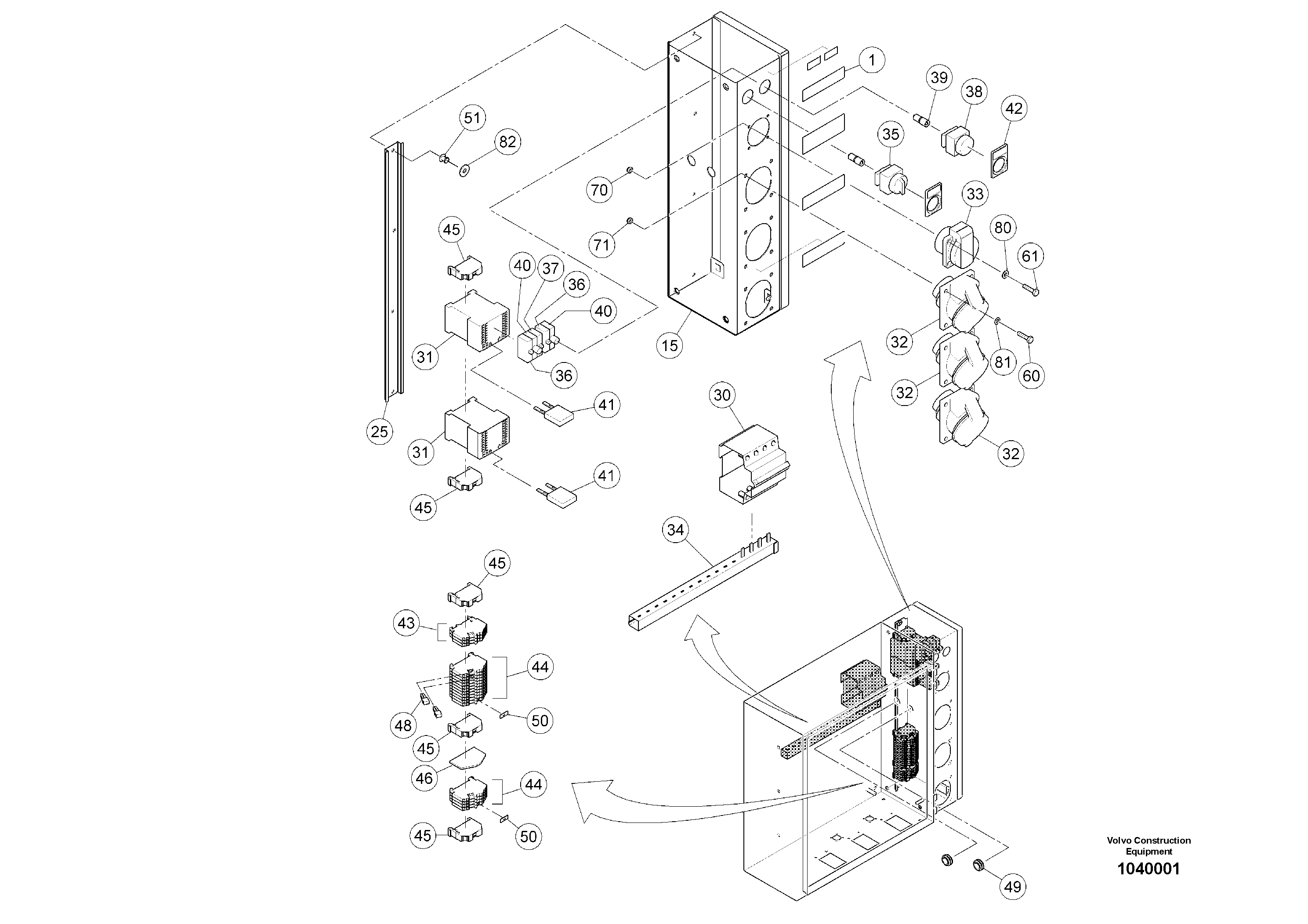 Схема запчастей Volvo ABG5770 - 94781 Additional Sockets ABG5770 S/N 20740 -