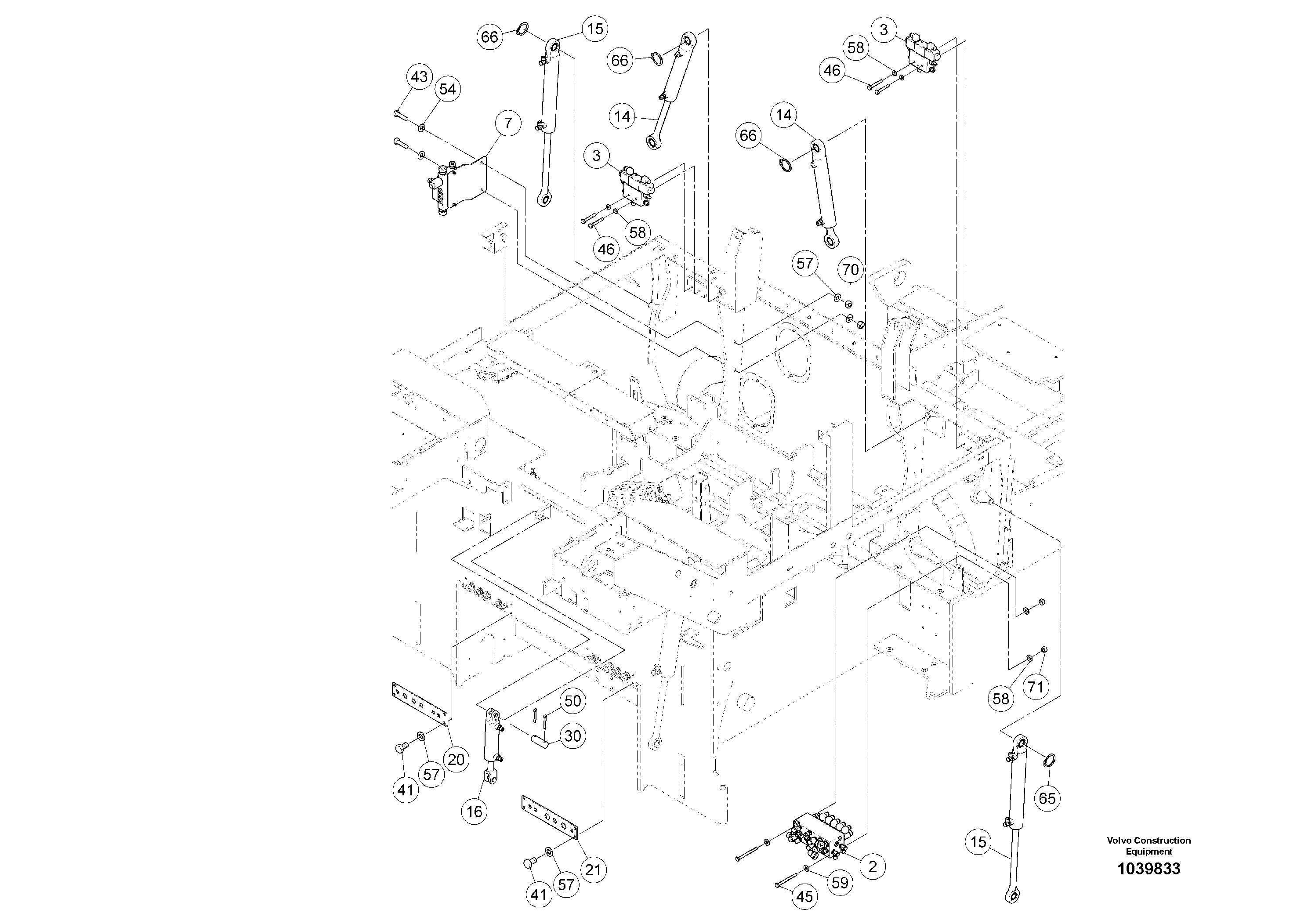 Схема запчастей Volvo ABG5770 - 95944 Valves And Cylinders ABG5770 S/N 20740 -