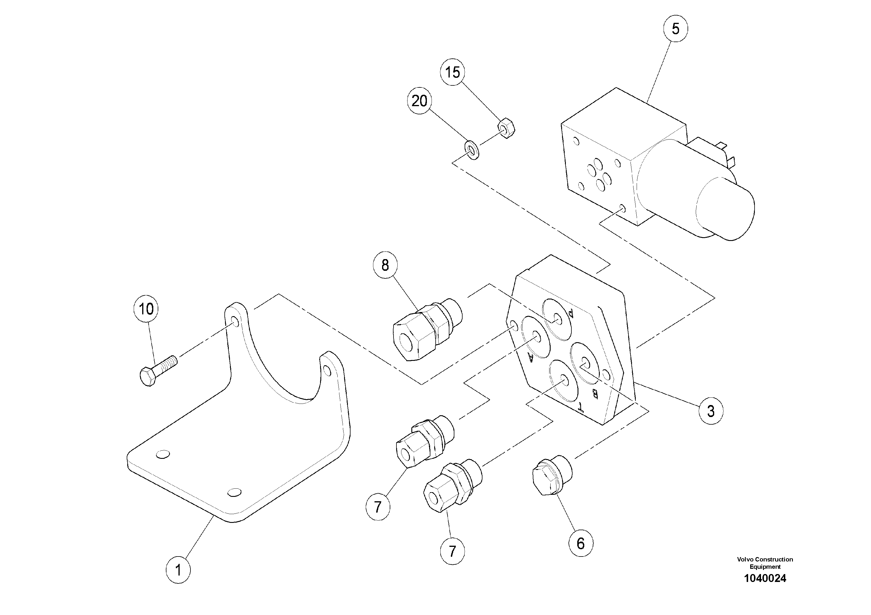 Схема запчастей Volvo ABG5870 - 54865 Direction Control Valve Assembly ABG5870 S/N 22058 -