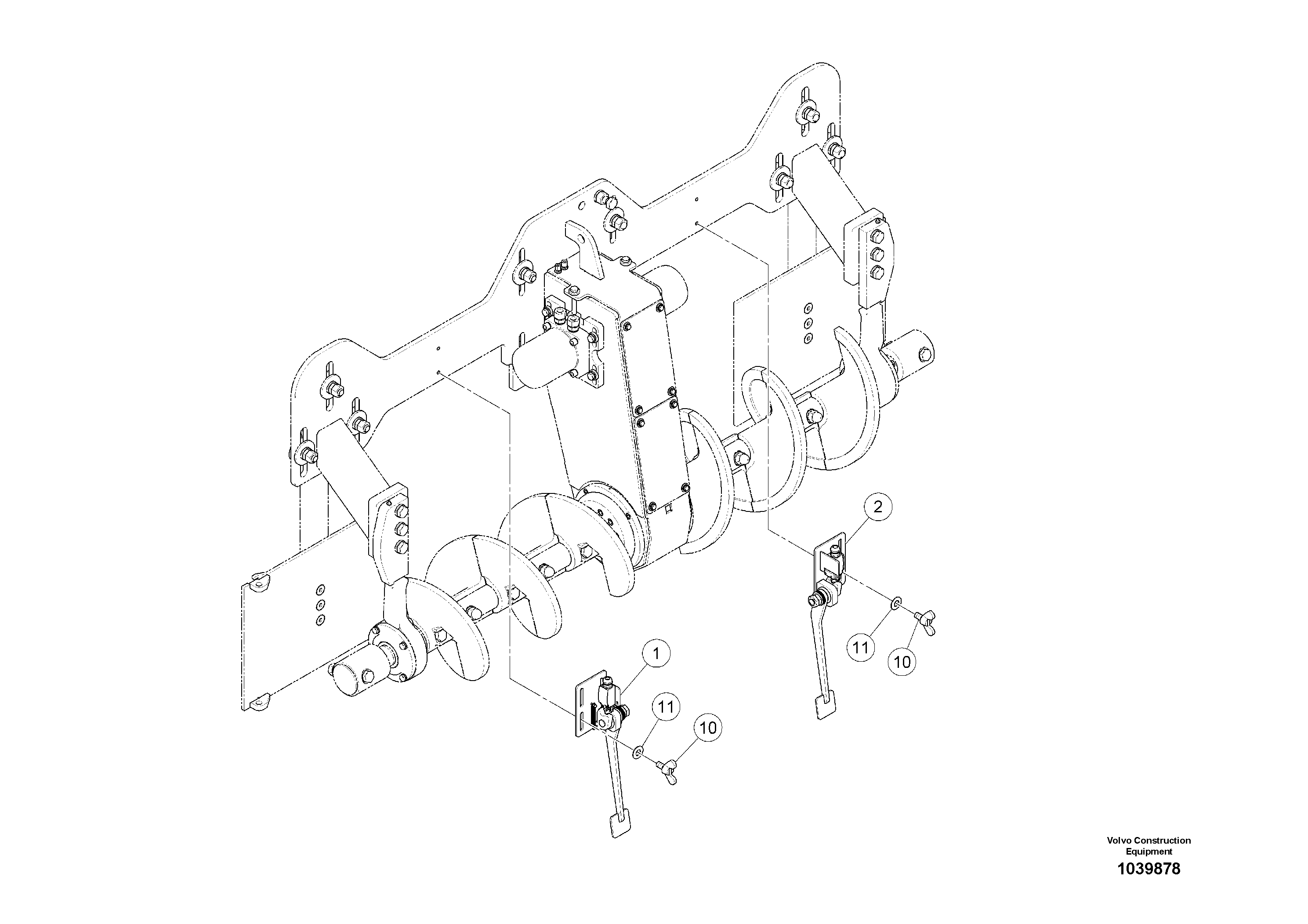 Схема запчастей Volvo ABG5870 - 76529 Bar For Conveyor Chain ABG5870 S/N 22058 -