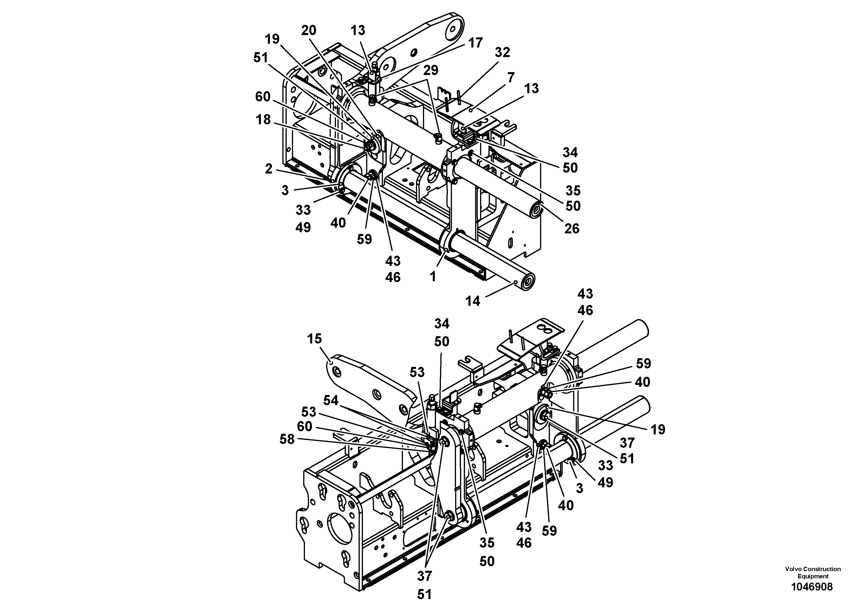 Схема запчастей Volvo ABG5870 - 72401 Screed guide for extandable screed VB 78 GTC ATT. SCREEDS 2,5 - 9,0M ABG5770, ABG5870, ABG6870