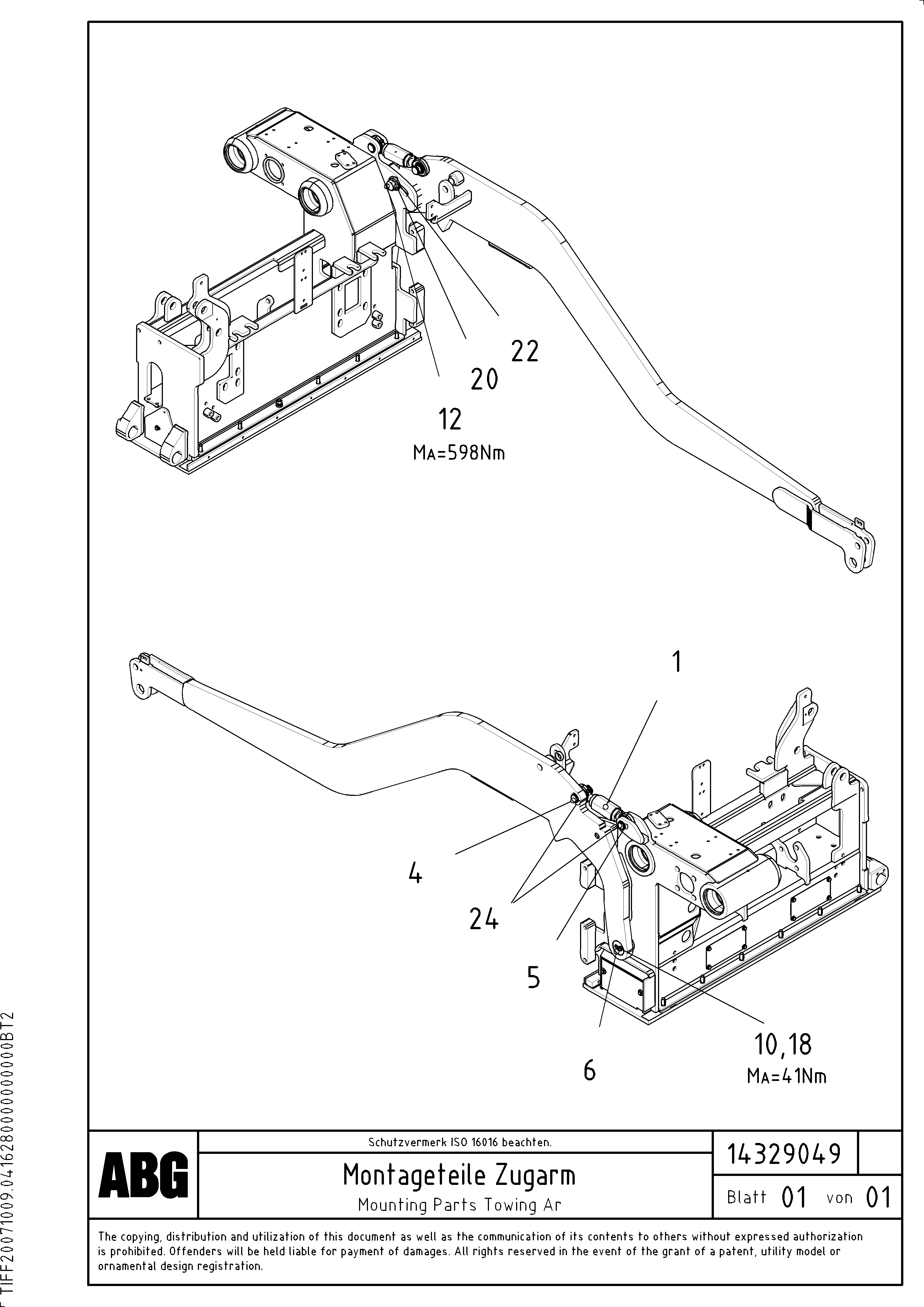 Схема запчастей Volvo ABG5870 - 79031 Mounting Parts Towing Arms VB 78 GTC ATT. SCREEDS 2,5 - 9,0M ABG5770, ABG5870, ABG6870