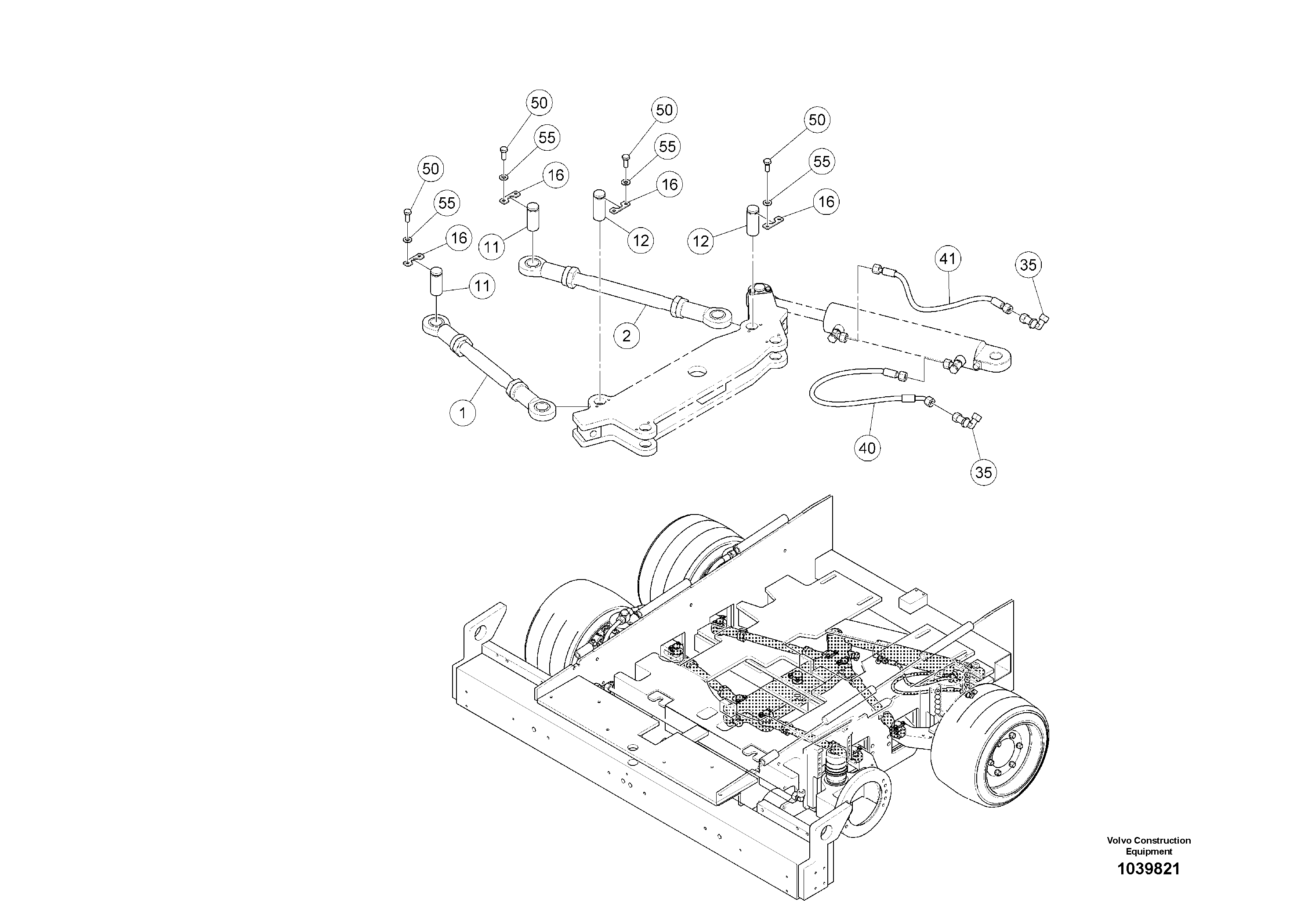 Схема запчастей Volvo ABG5870 - 48129 Steering 4-wheel Drive ABG5870 S/N 22058 -