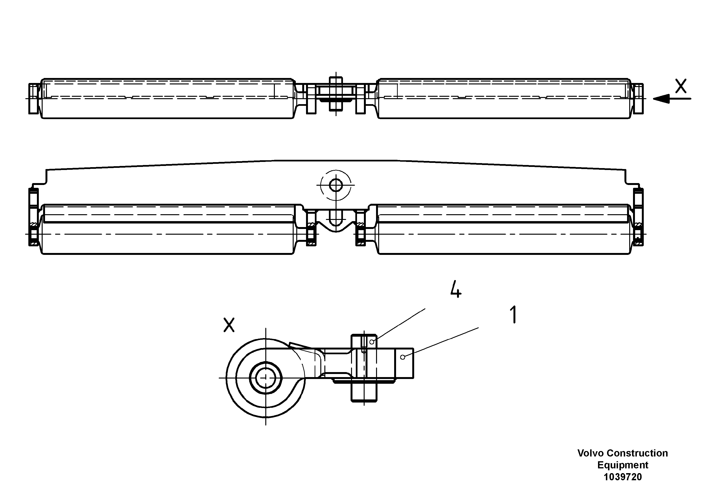 Схема запчастей Volvo ABG5870 - 56223 Oscillating Beam ABG5870 S/N 22058 -