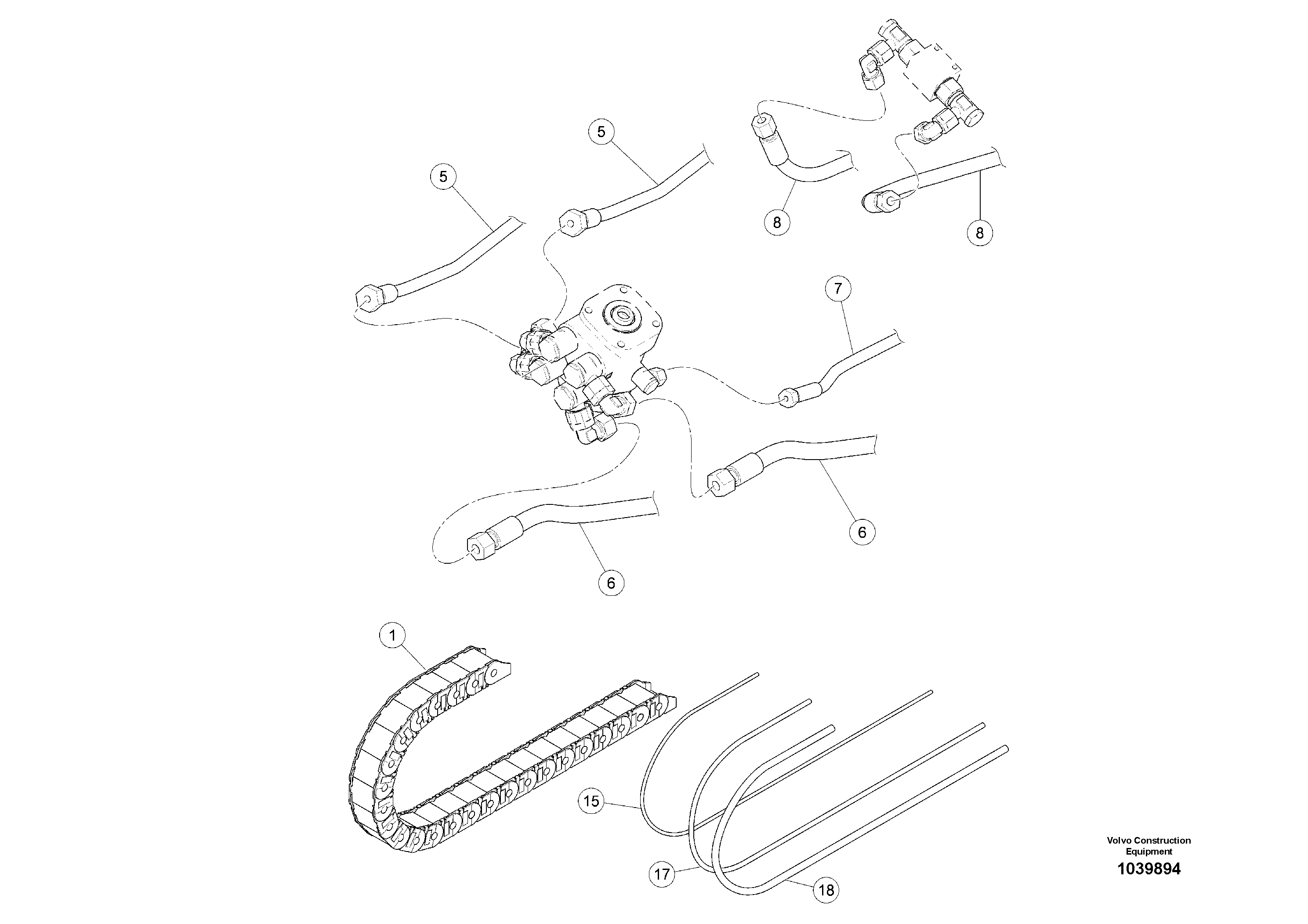 Схема запчастей Volvo ABG5870 - 88332 Energo Chain Pre-assembly ABG5870 S/N 22058 -