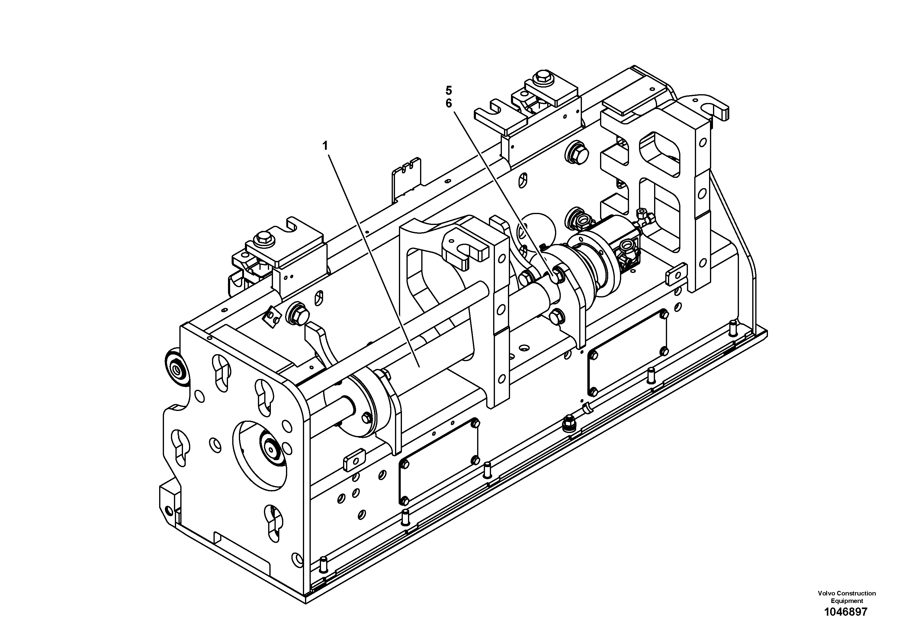 Схема запчастей Volvo ABG6870 - 81036 Vibrator for extendable screed VB 78 ETC ATT. SCREED 2,5 - 9,0 M ABG5770, ABG5870, ABG6870