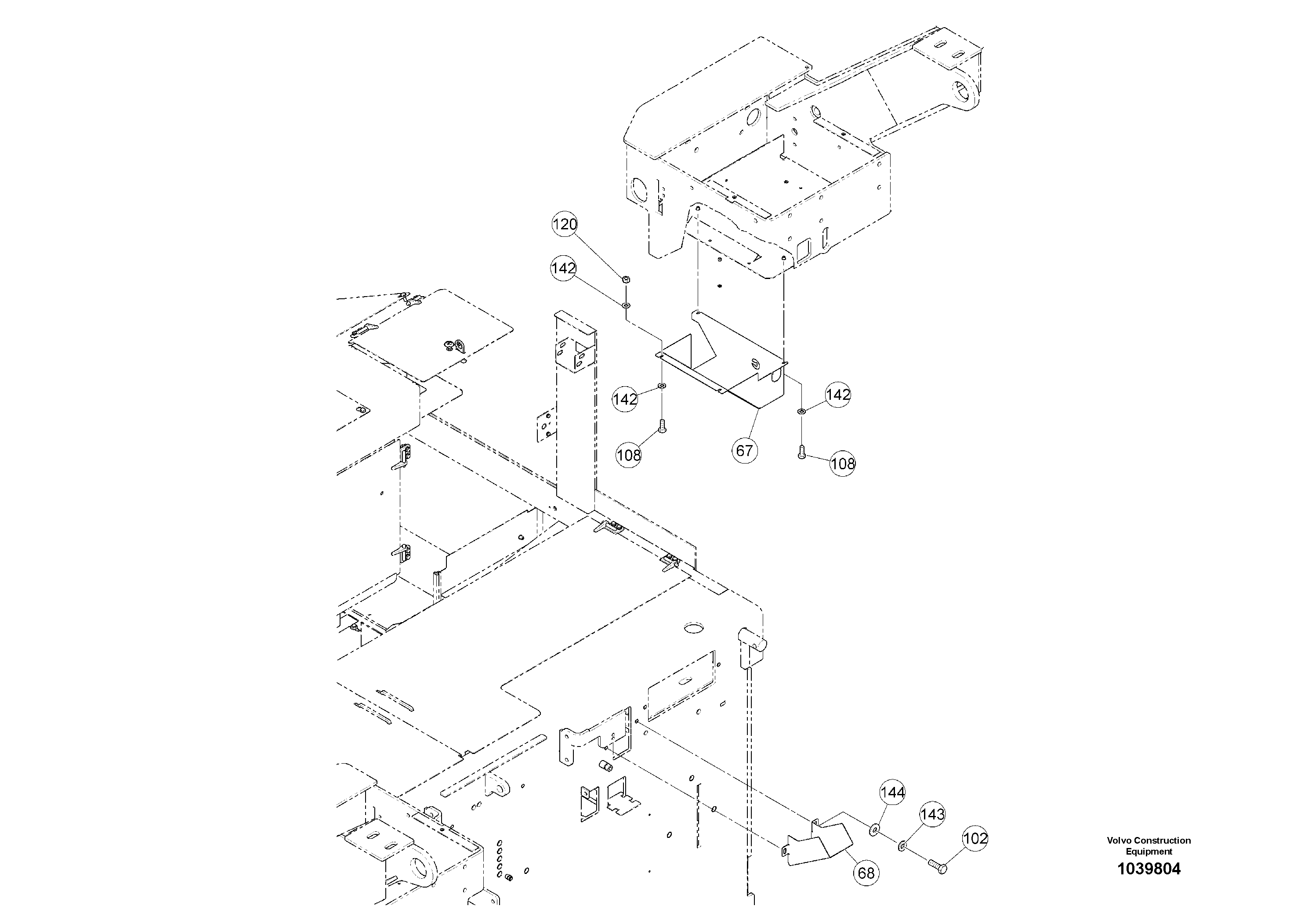 Схема запчастей Volvo ABG6870 - 34116 Outer Mounting Parts ABG6870 S/N 20735 -