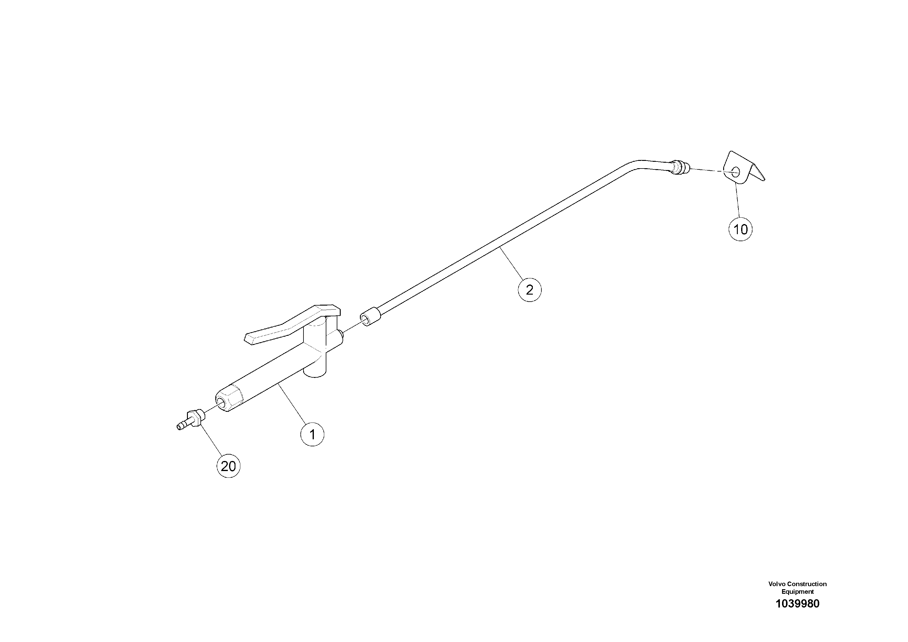 Схема запчастей Volvo ABG6870 - 80373 Spraying Tube ABG6870 S/N 20735 -