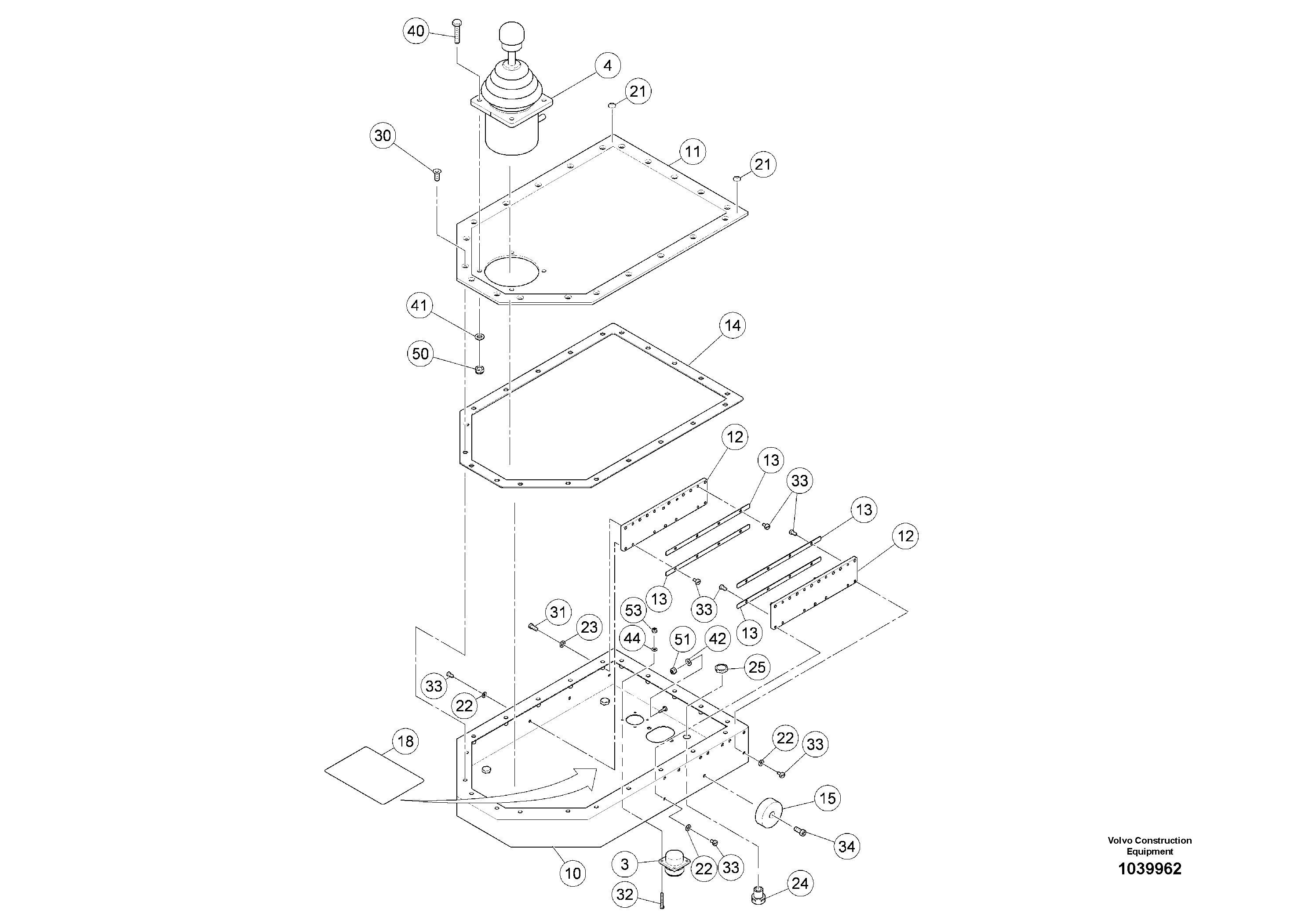 Схема запчастей Volvo ABG6870 - 56389 Housing Kit ABG6870 S/N 20735 -