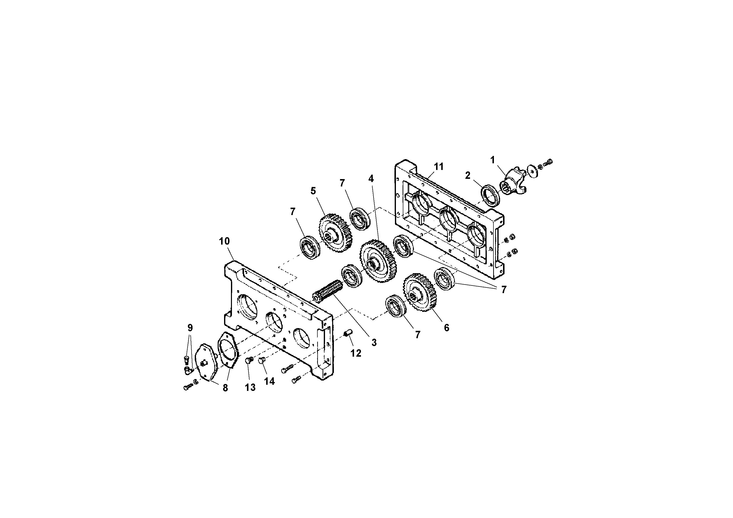 Схема запчастей Volvo PF161 - 53272 Pump Drive Transmission PF161 S/N 197506 -