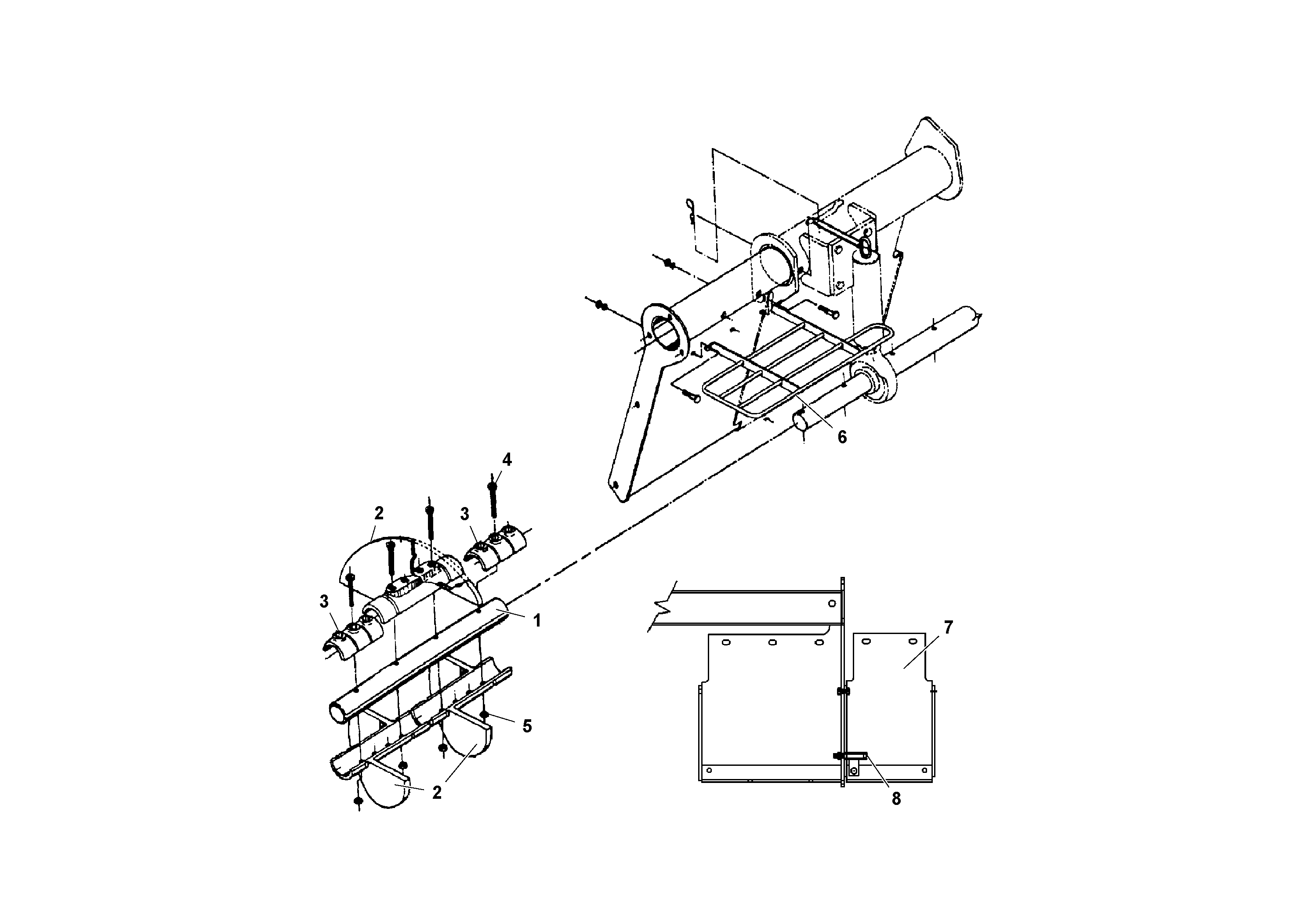 Схема запчастей Volvo PF161 - 75360 Auger & Tunnel/guard Ext. Arrangements, 12 PF161 S/N 197506 -