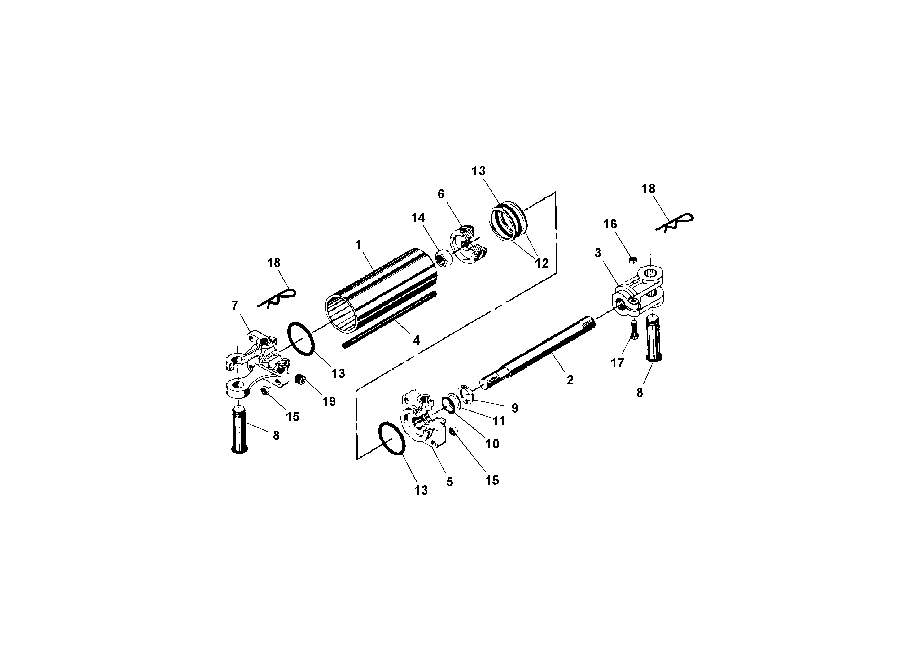 Схема запчастей Volvo PF161 - 76036 Hydraulic Cylinders PF161 S/N 197506 -