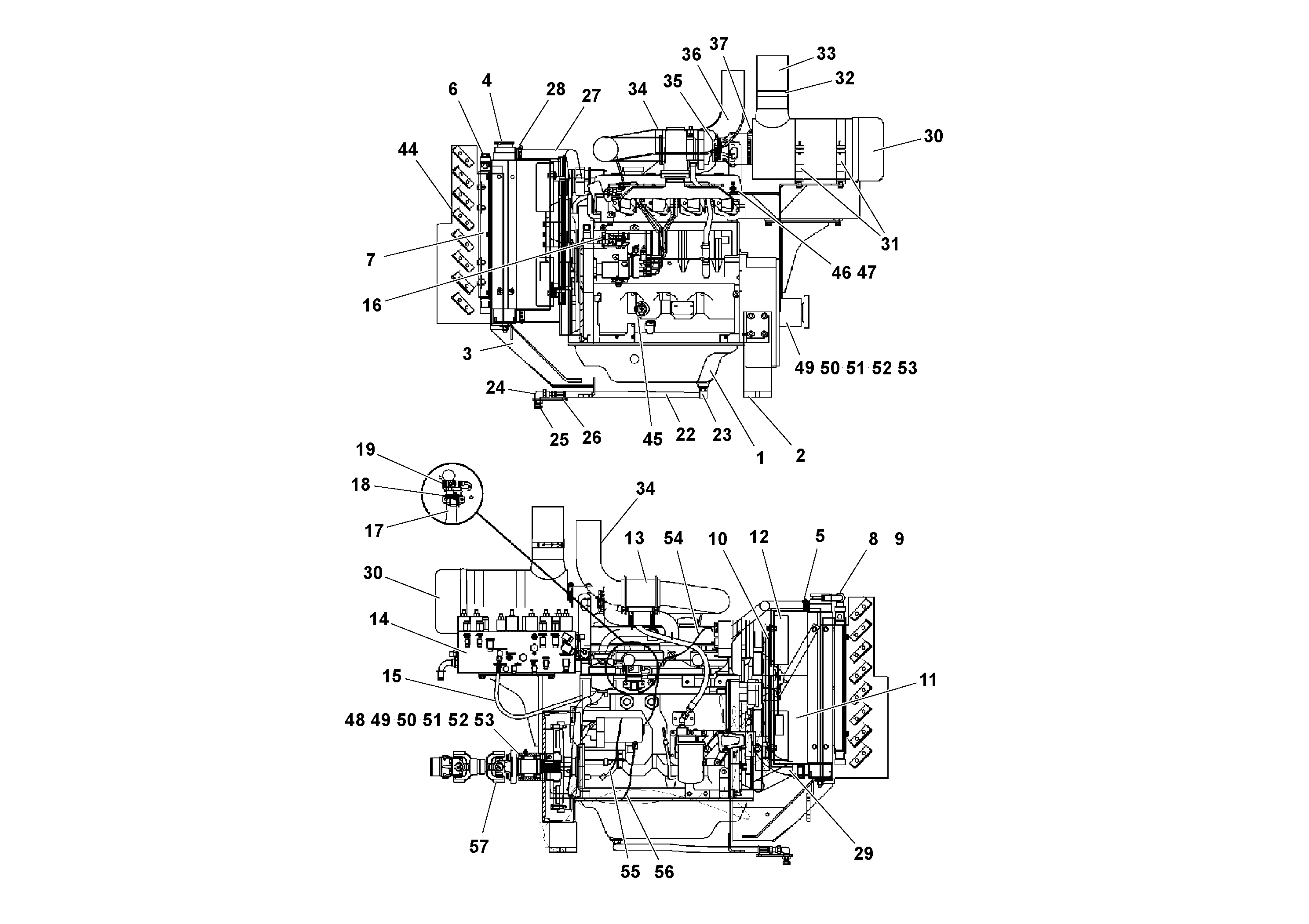 Схема запчастей Volvo PF161 - 51122 John Deere Engine Assembly PF161 S/N 197506 -