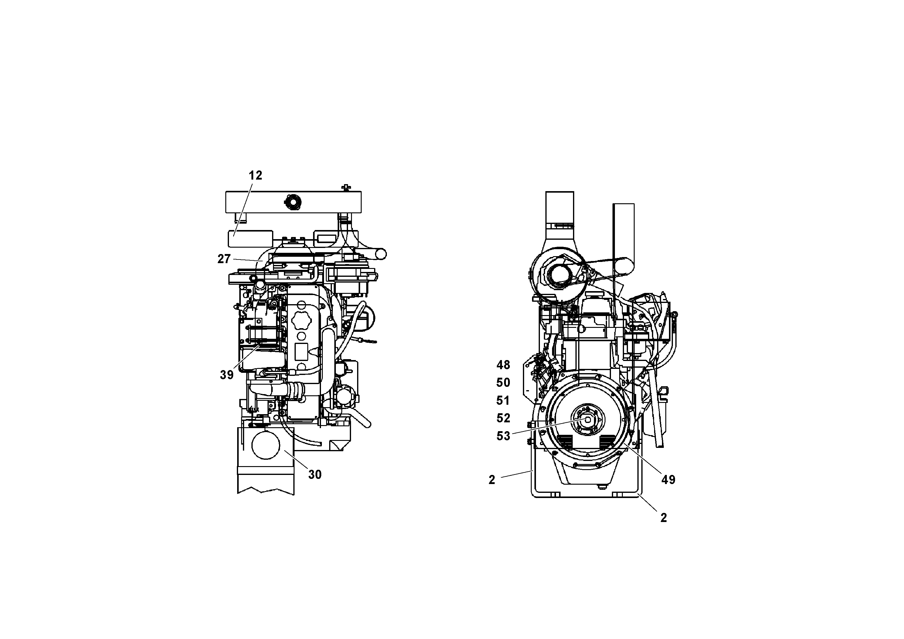 Схема запчастей Volvo PF161 - 73629 John Deere Engine Assembly PF161 S/N 197506 -