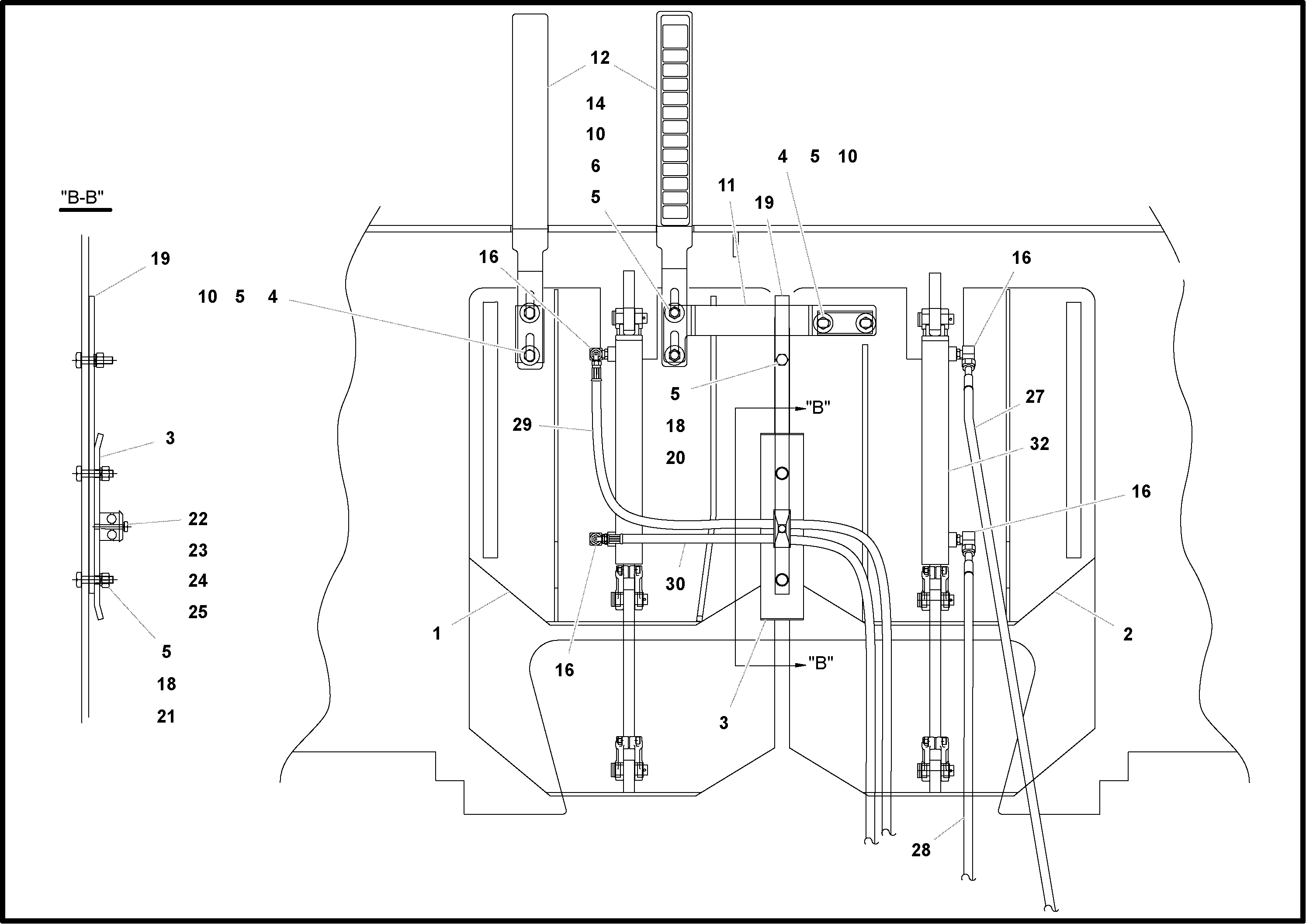 Схема запчастей Volvo PF2181 - 91729 Flowgate Arrangement PF2181 S/N 197473-