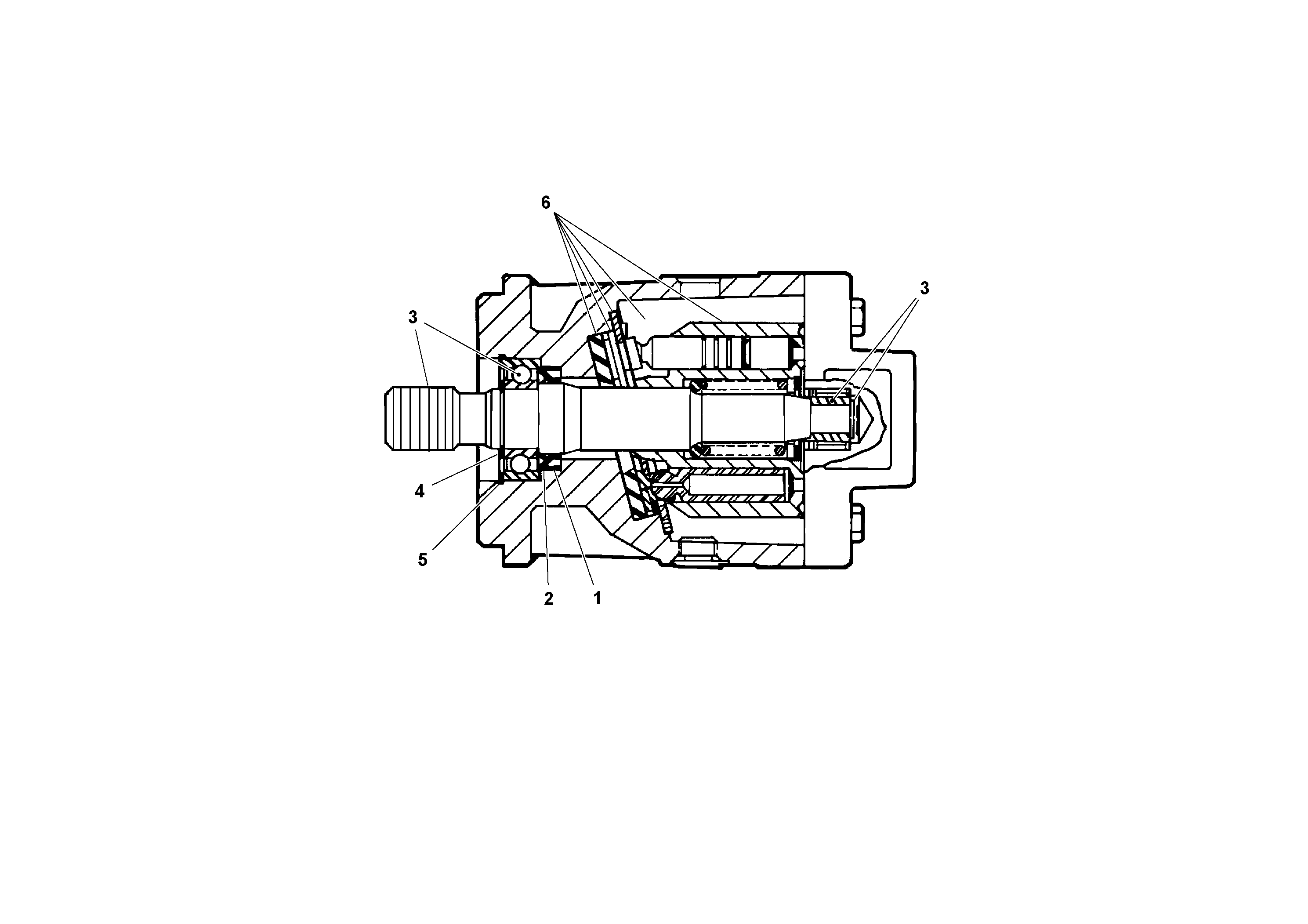 Схема запчастей Volvo PF2181 - 94481 Auger/conveyor Drive Motor PF2181 S/N 197473-