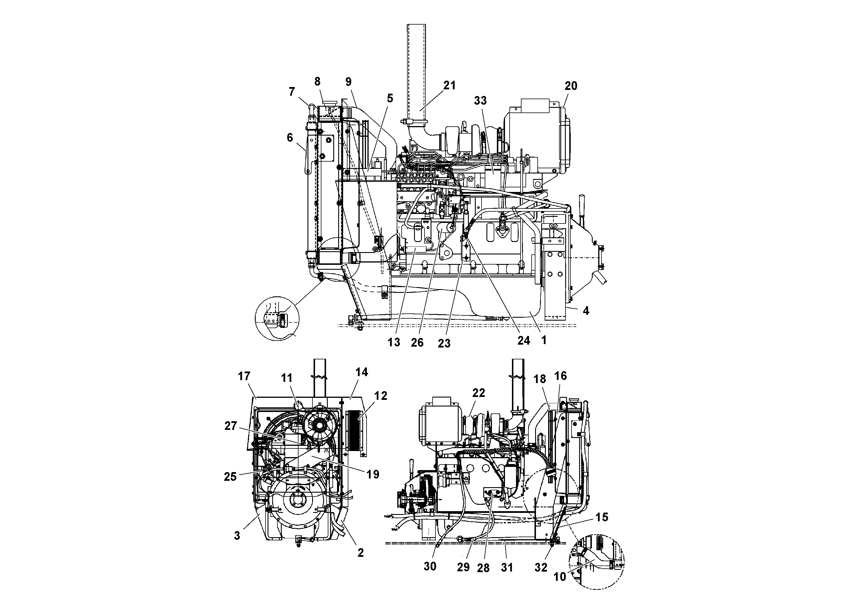 Схема запчастей Volvo PF2181 - 91738 Двигатель в сборе PF2181 S/N 197473-