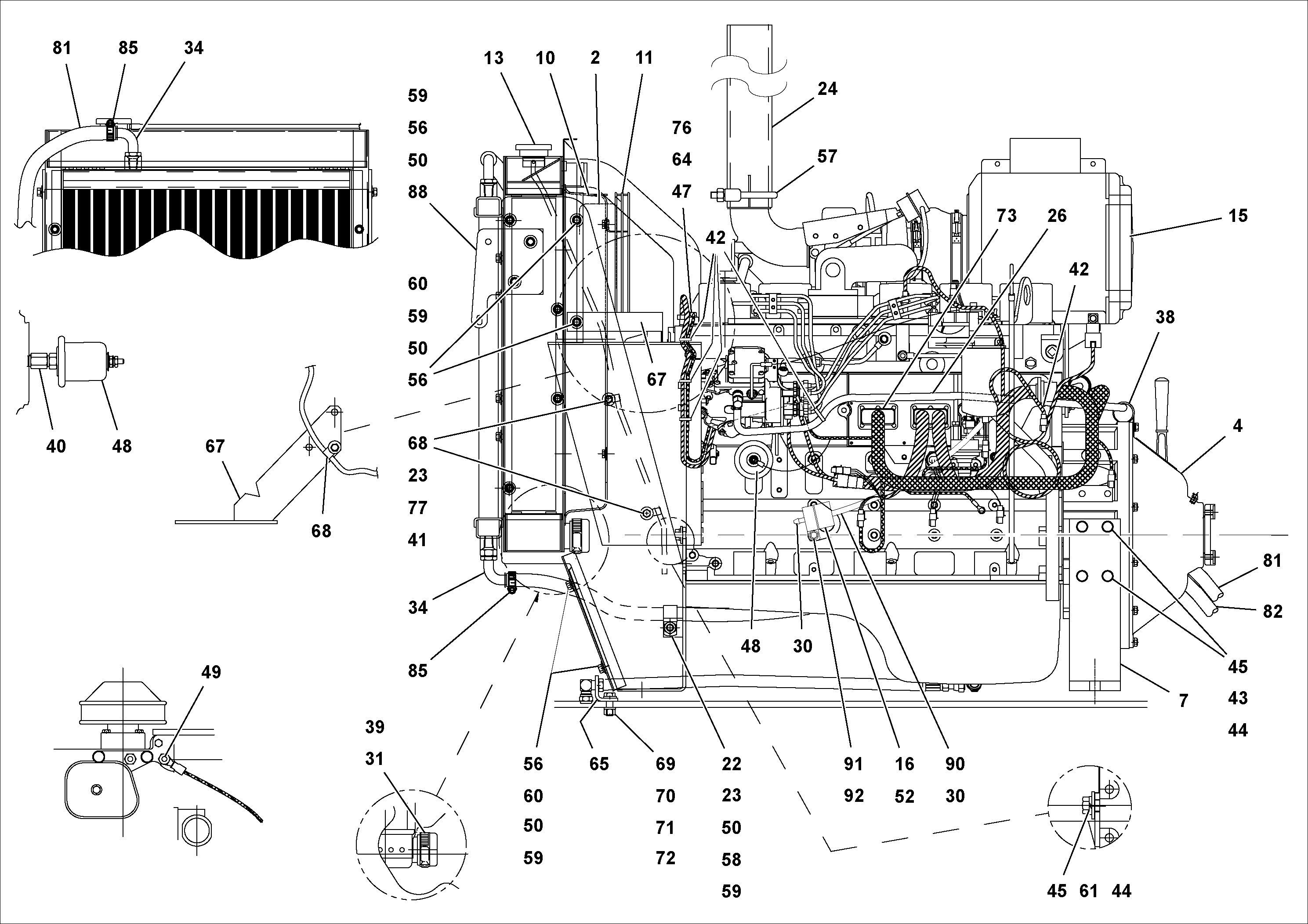 Схема запчастей Volvo PF2181 - 98254 Двигатель в сборе PF2181 S/N 197473-