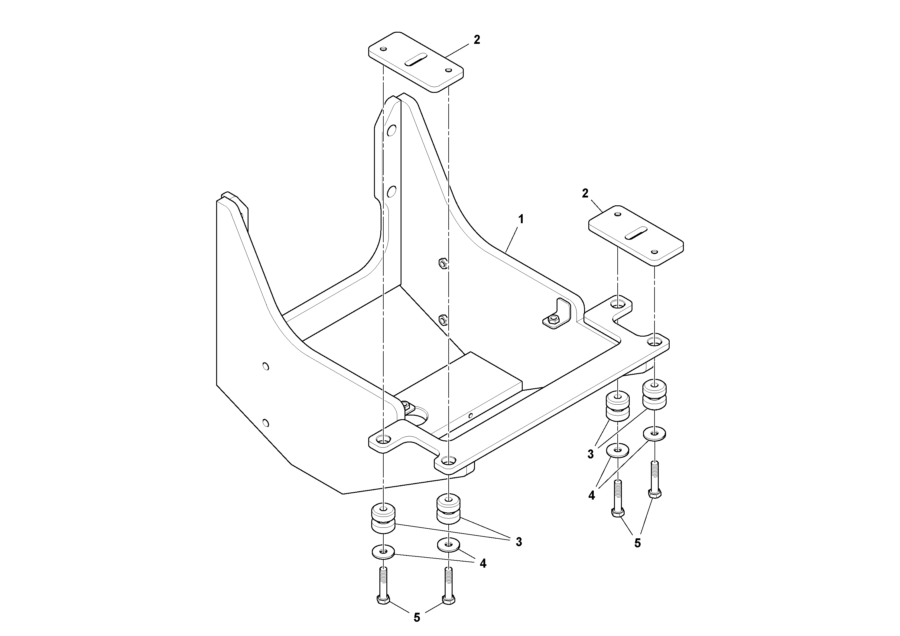 Схема запчастей Volvo PF2181 - 76812 Engine mounts PF2181 S/N 200987-