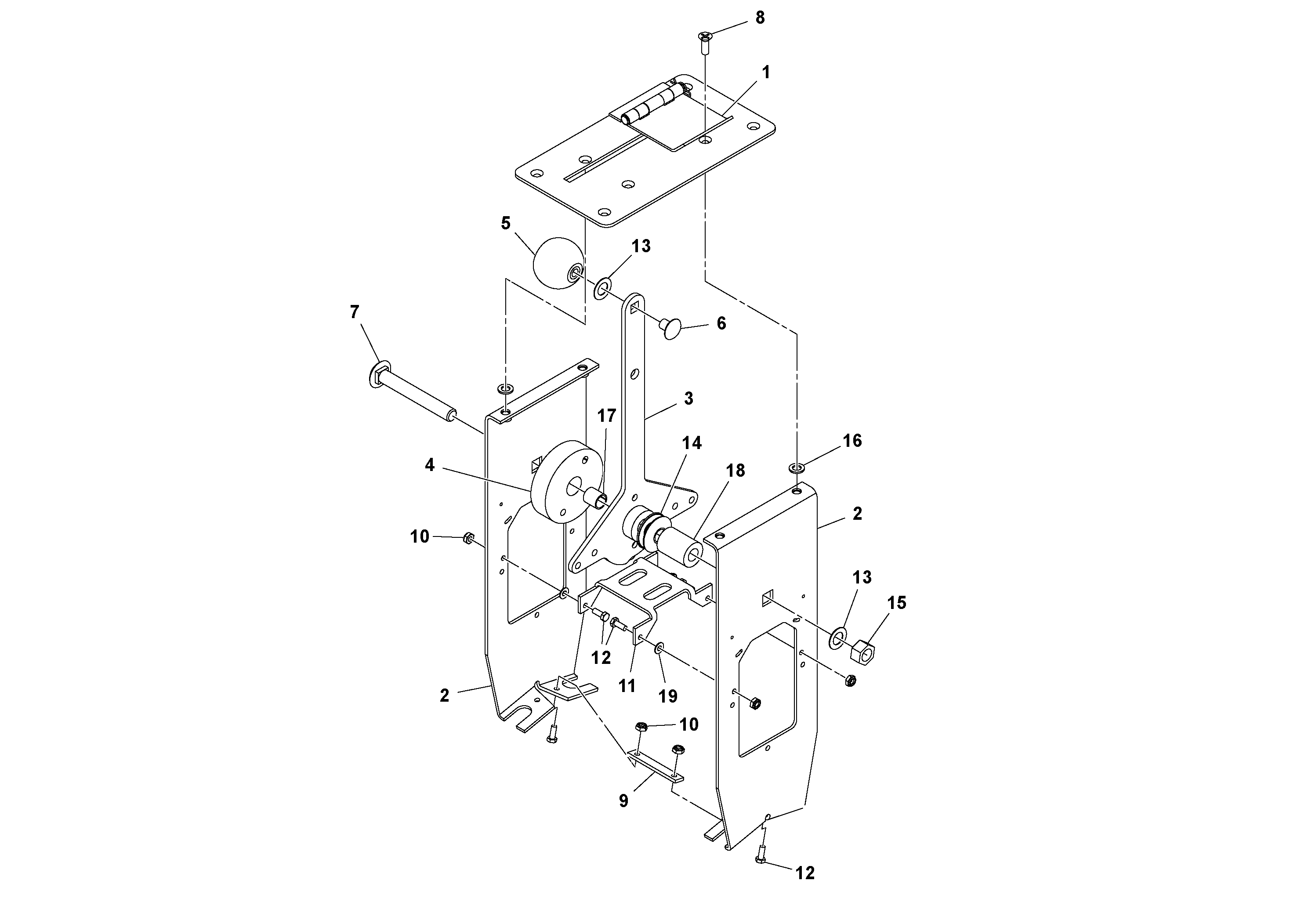 Схема запчастей Volvo PF2181 - 76684 Single Lever Control PF2181 S/N 200987-