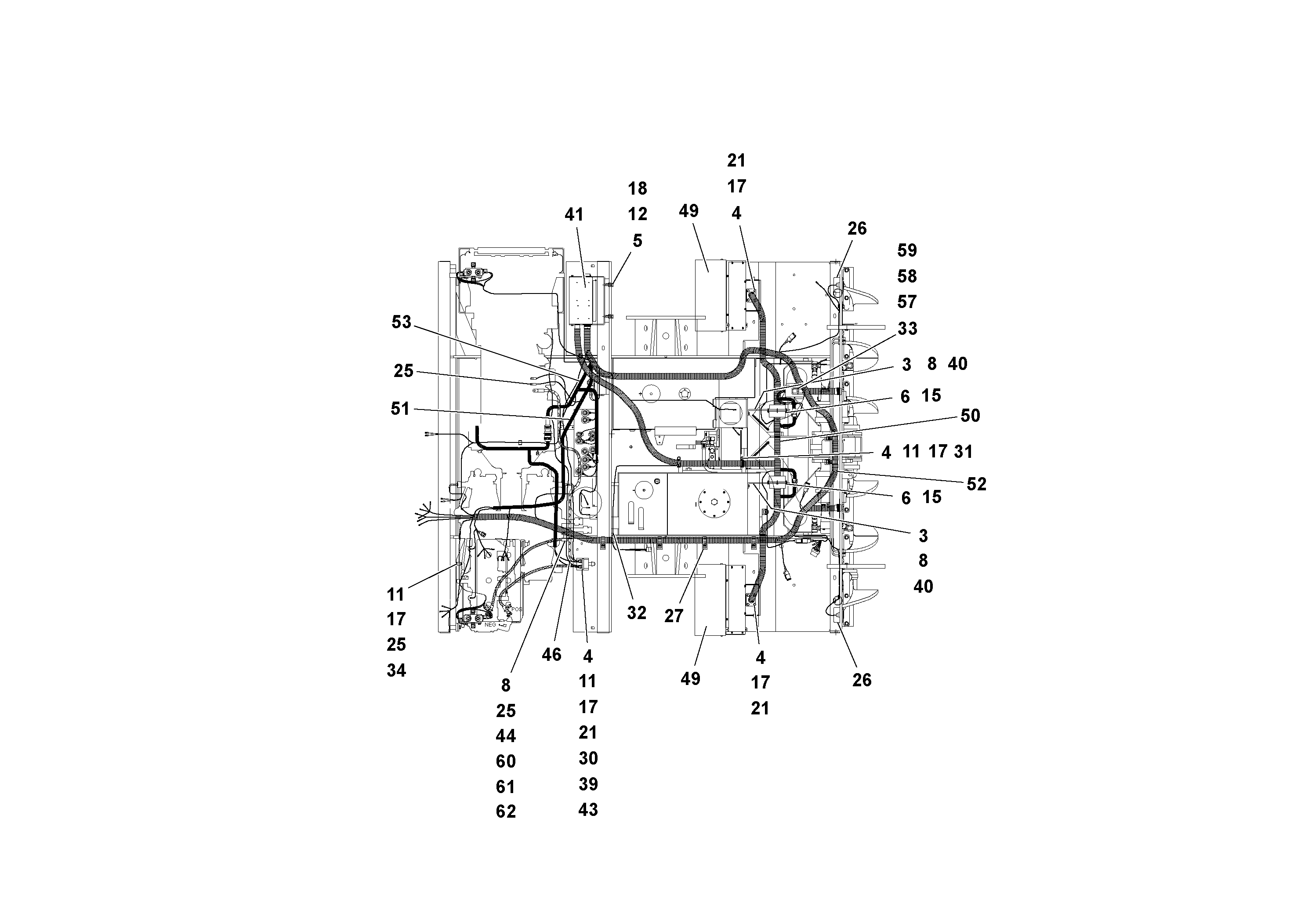 Схема запчастей Volvo PF2181 - 91695 Electrical Arrangement PF2181 S/N 197473-